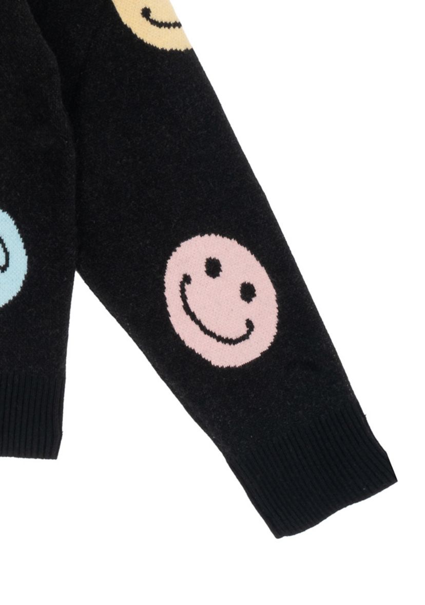 Girls 7-16 Smiley Print Cardigan 