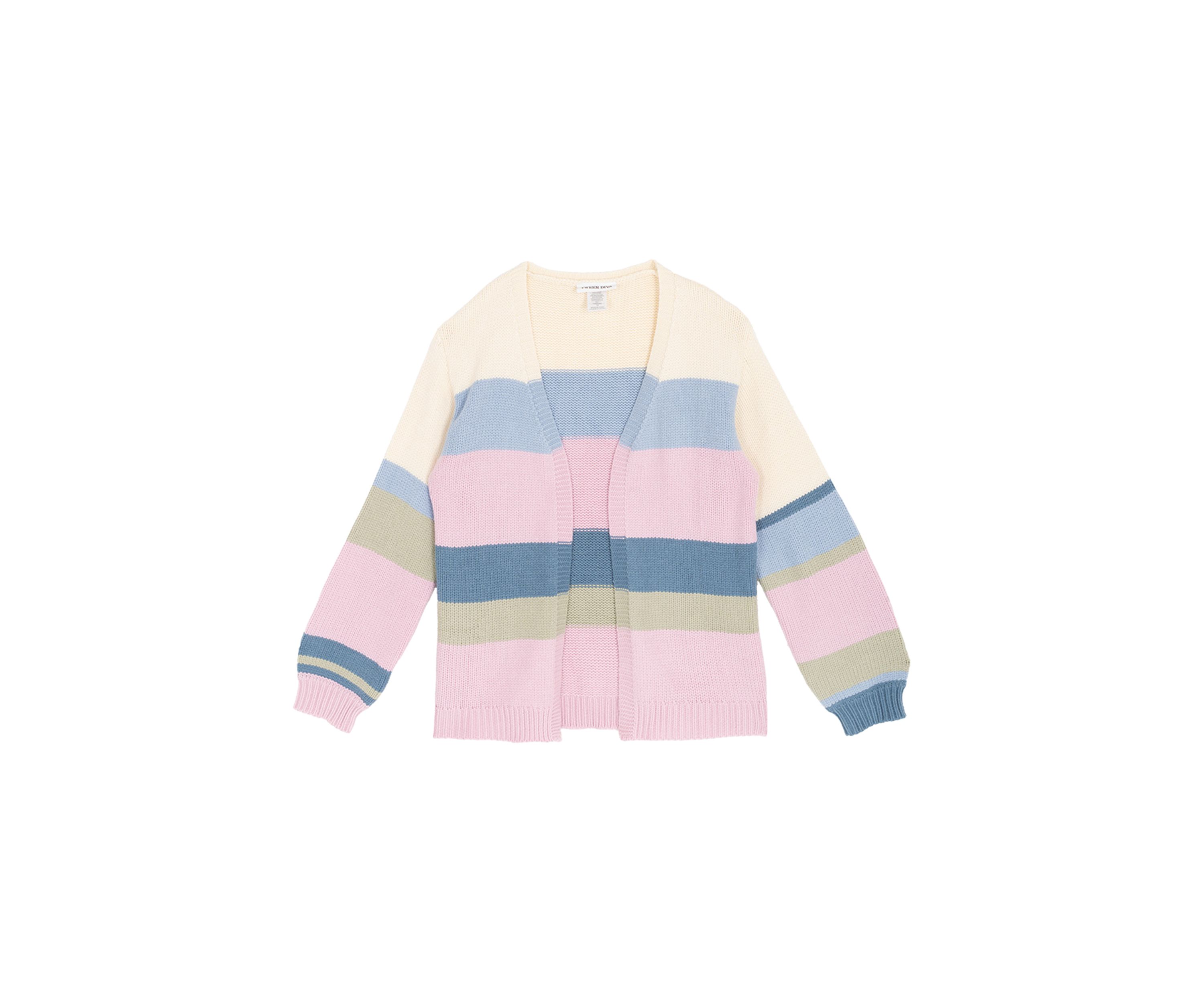 Girls 7-16 Striped Cardigan