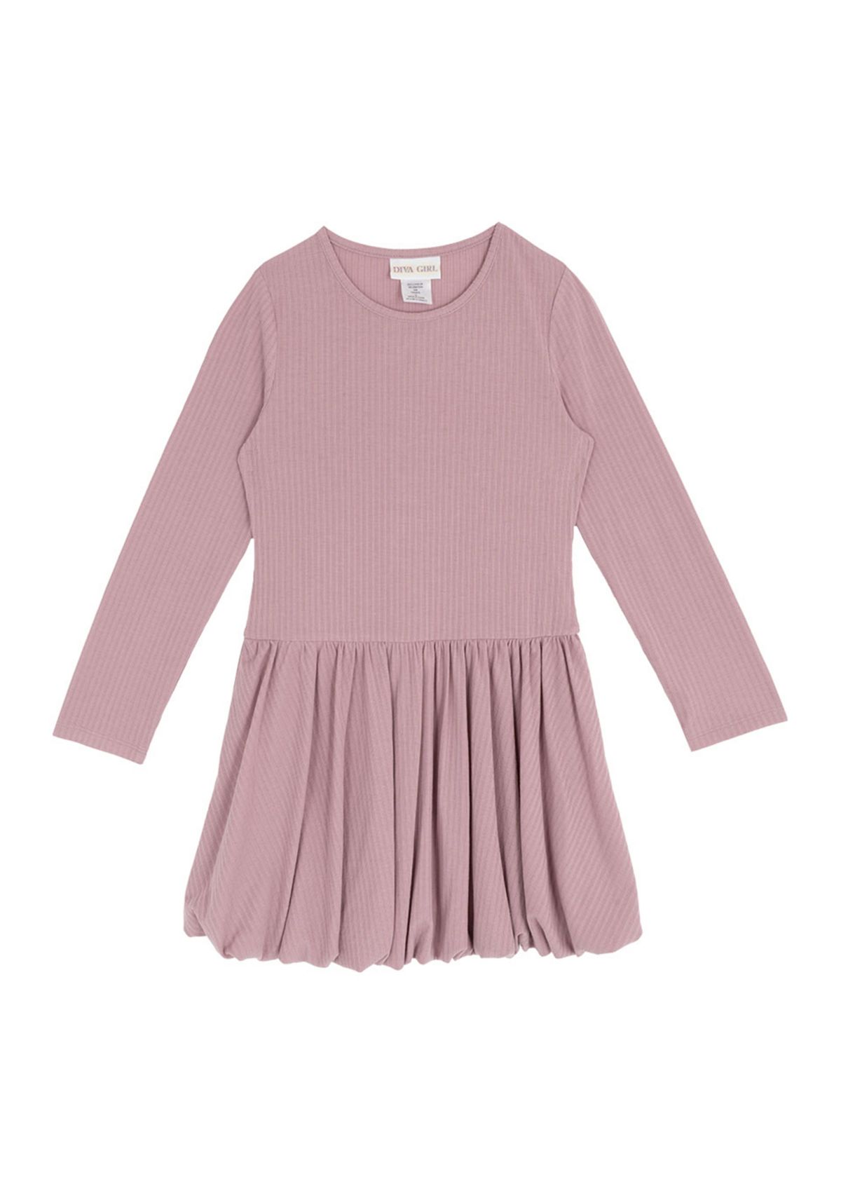 Girls 7-16 Long Sleeve Drop Waist Dress