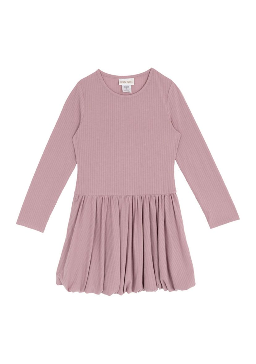 Girls 7-16 Long Sleeve Drop Waist Dress
