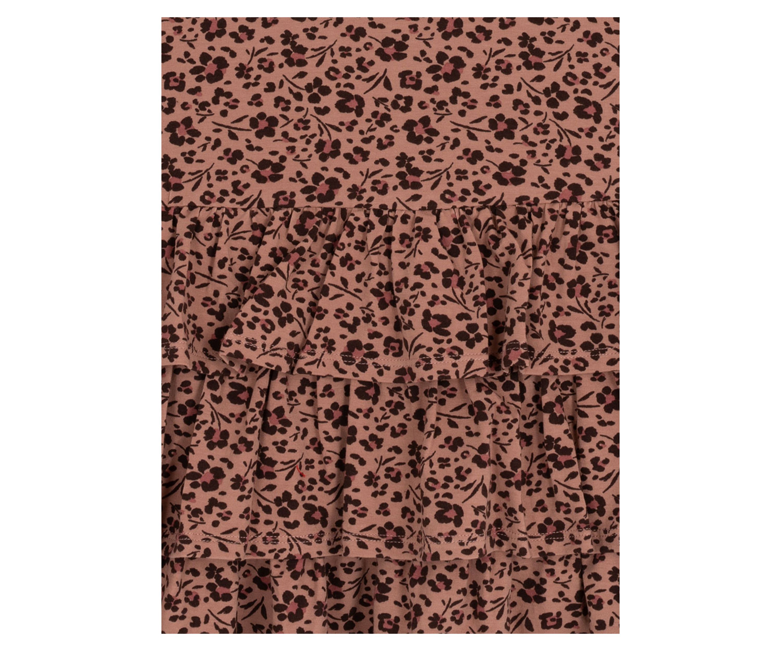Girls 7-16 Long Sleeve Tiered Printed Dress