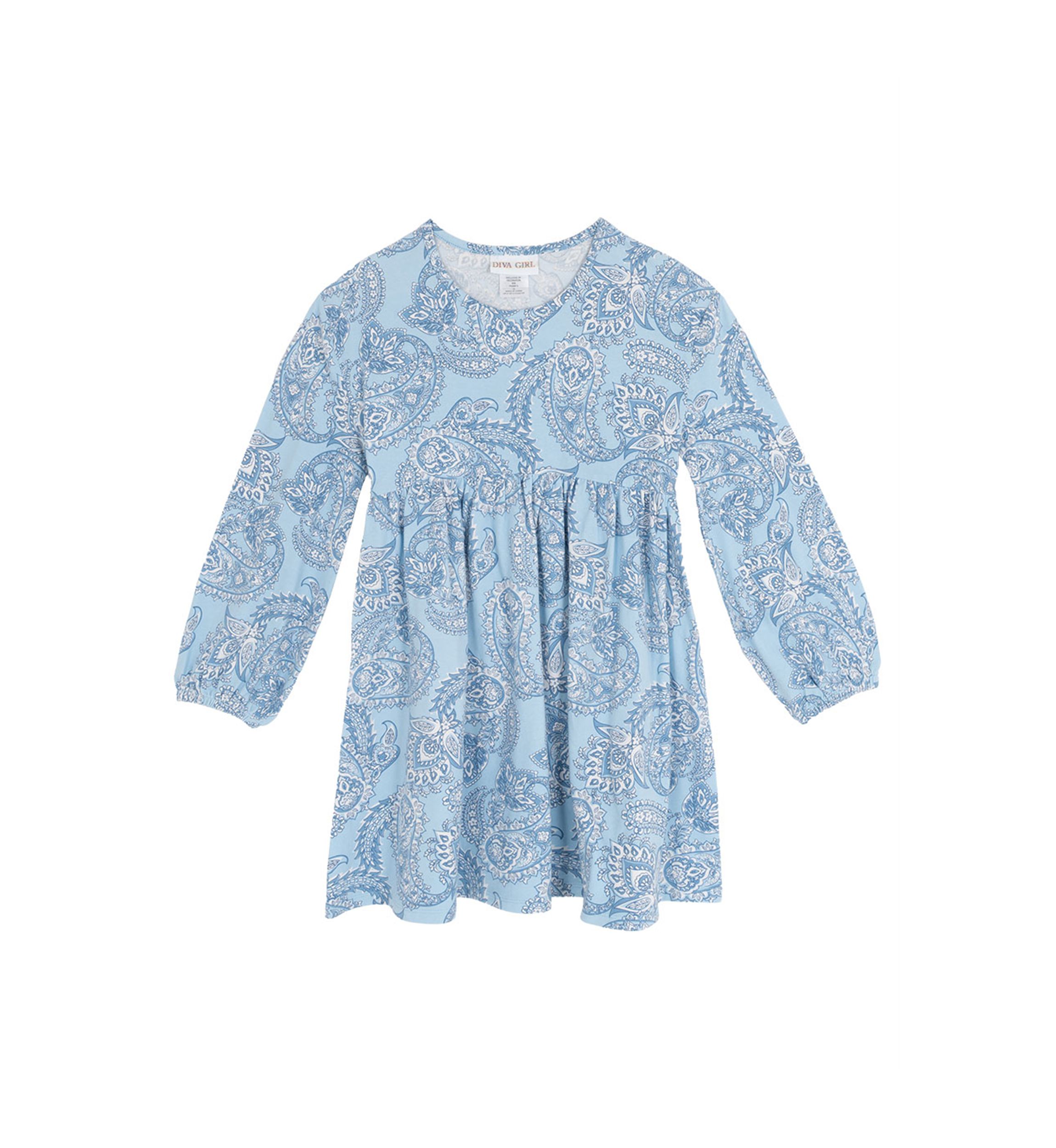 Girls 7-16 Balloon Sleeve Flair Dress