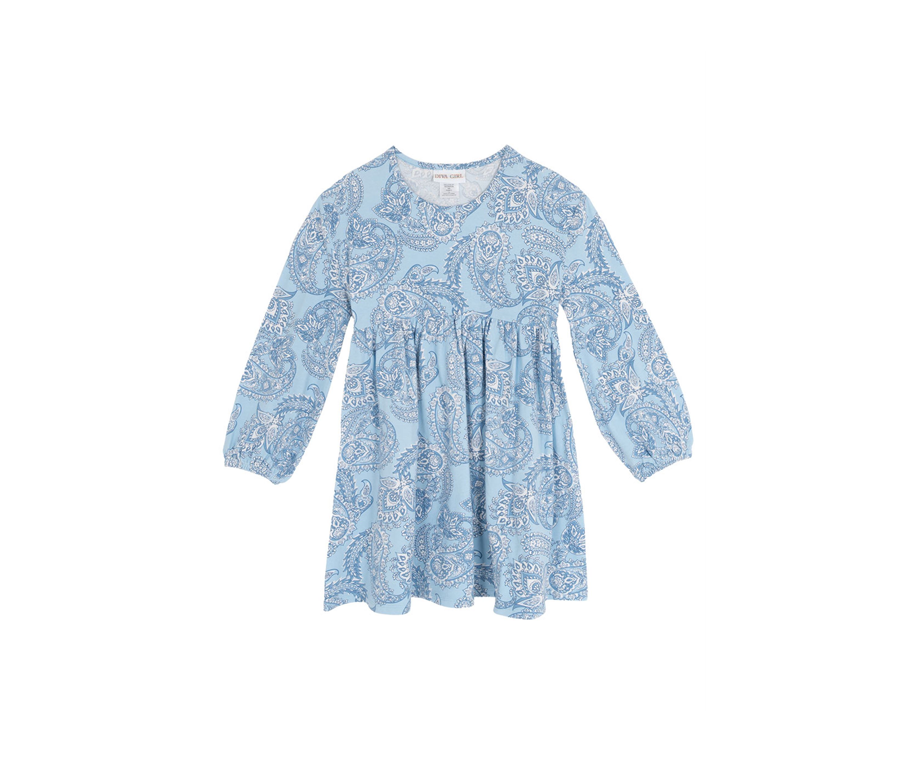 Girls 7-16 Balloon Sleeve Flair Dress