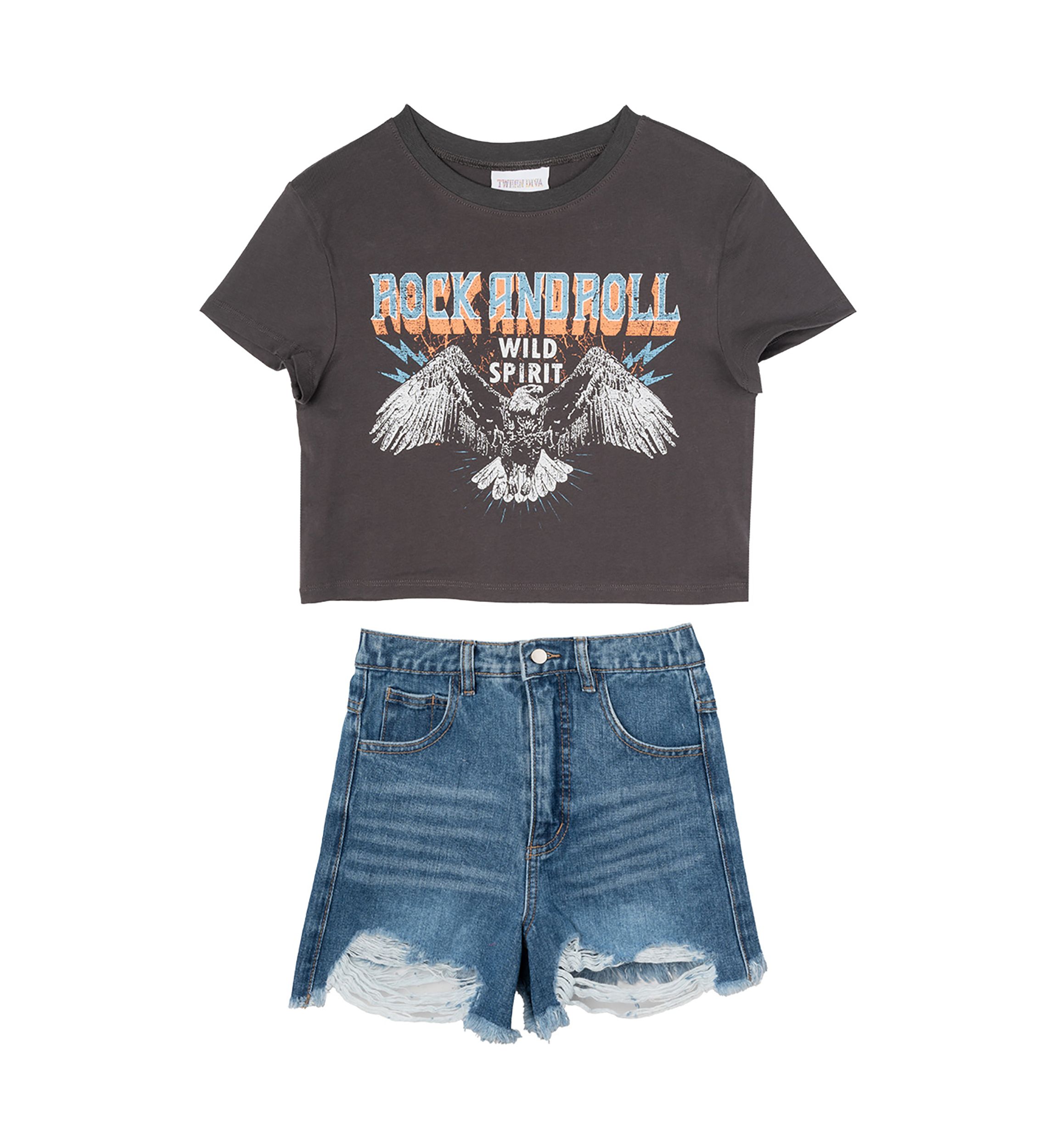 Girls 7-16 Free Spirit Graphic T-Shirt and Shorts Set