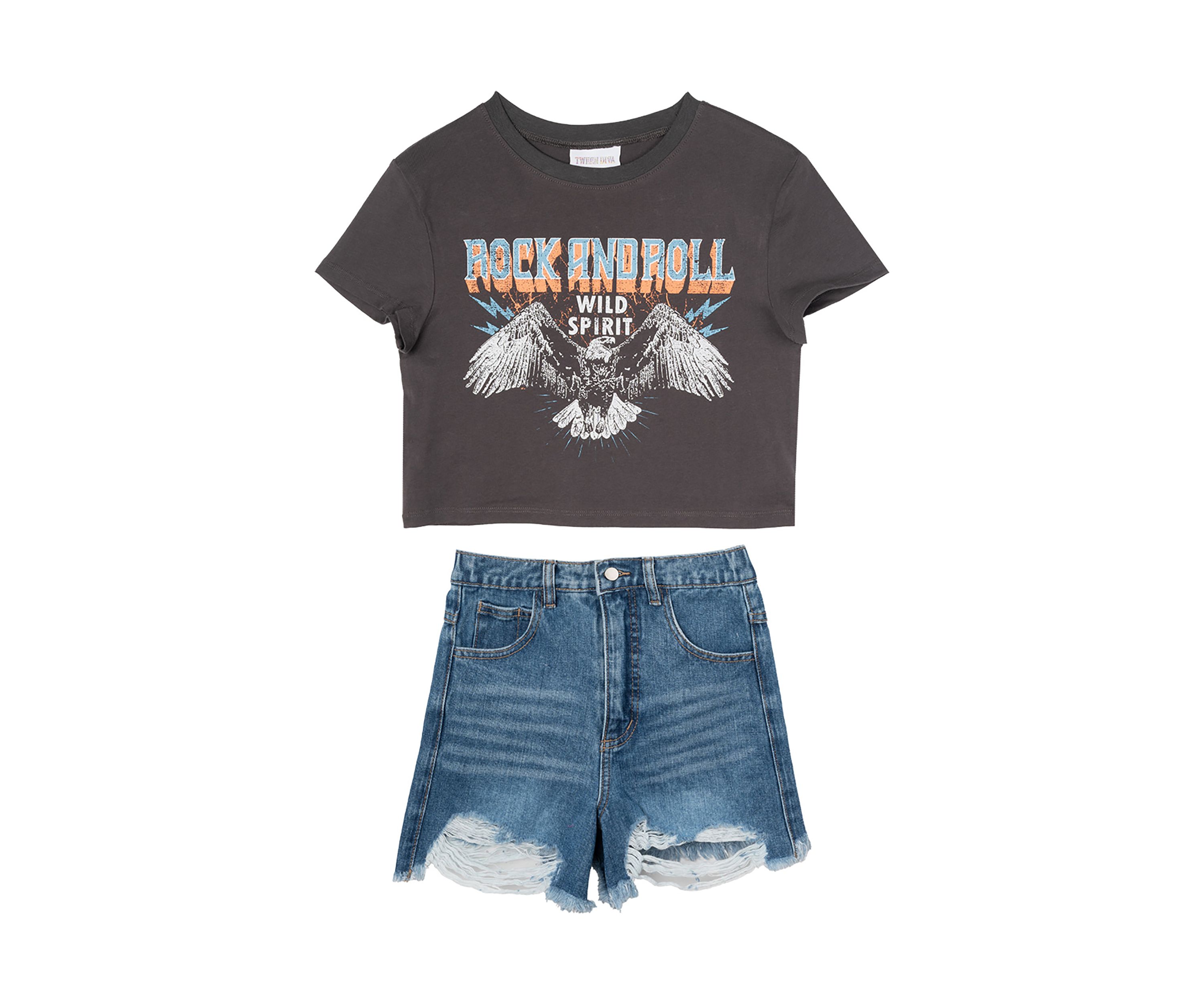 Girls 7-16 Free Spirit Graphic T-Shirt and Shorts Set