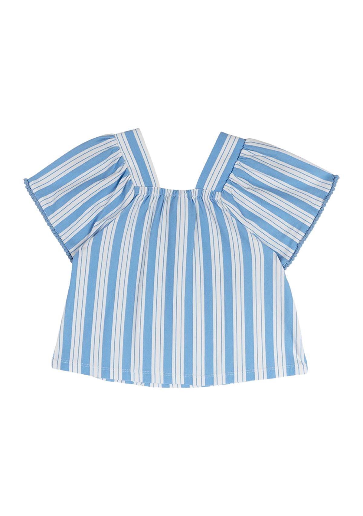 Girls 7-16 Striped Knit Top with Appliqué