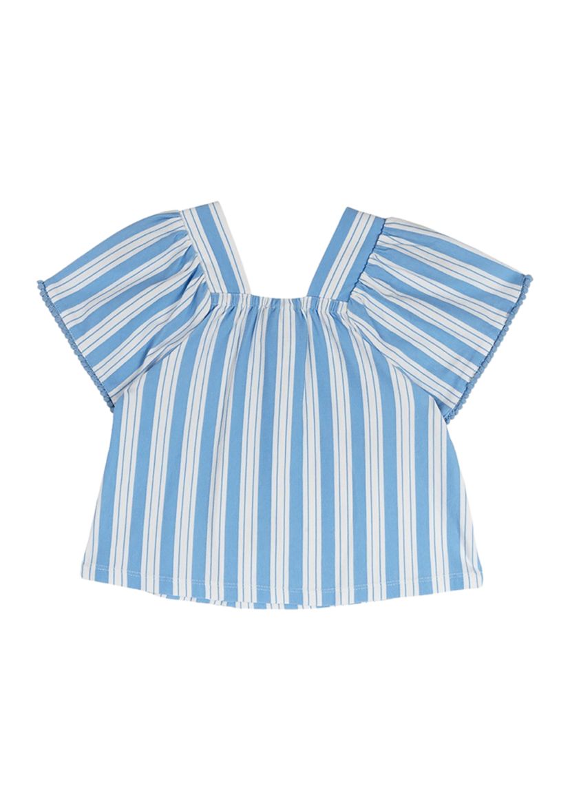 Girls 7-16 Striped Knit Top with Appliqué