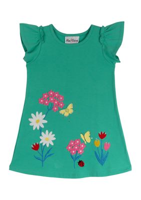 Girls 7-16 Appliqué Dress