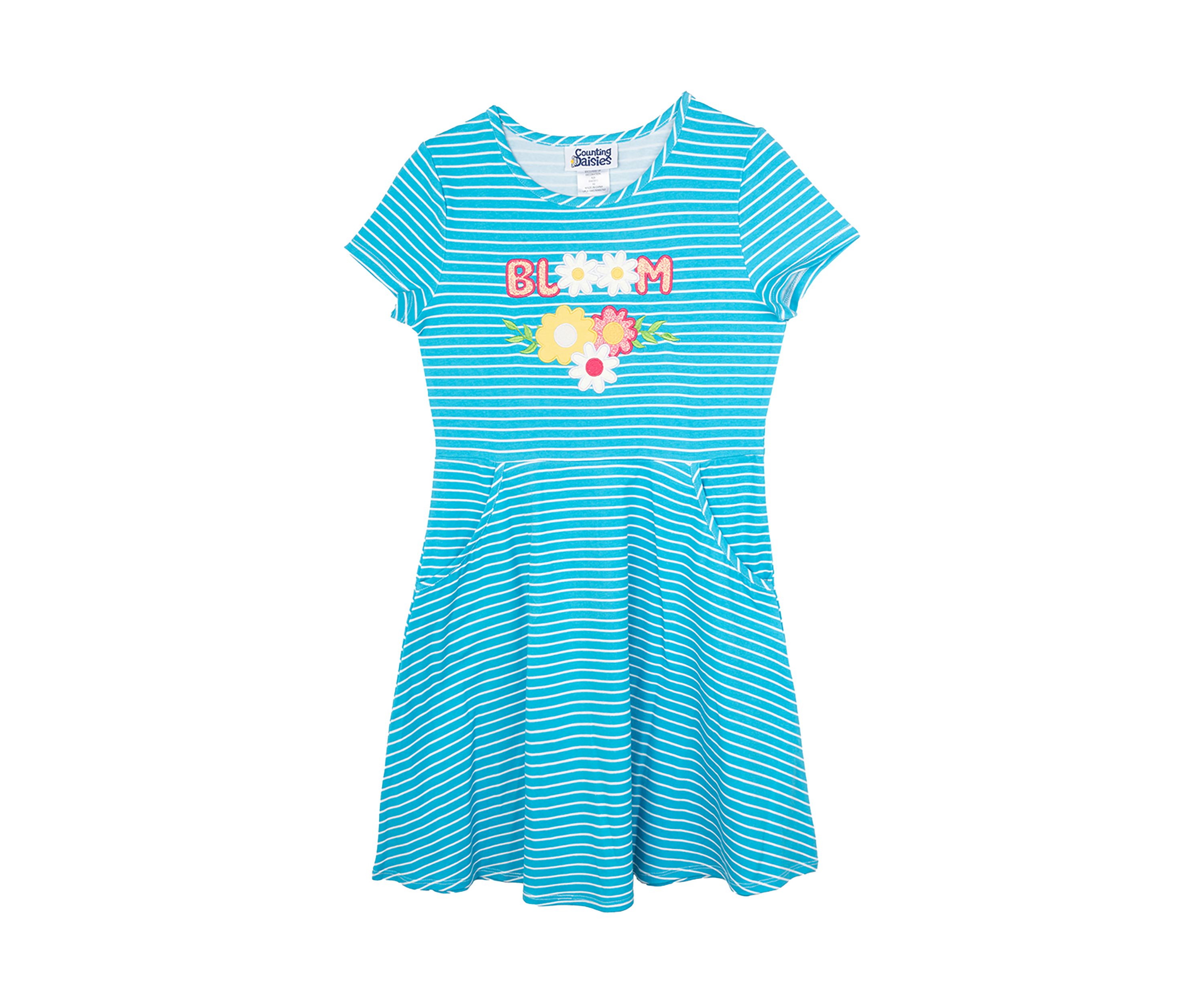 Girls 7-16 Striped Bloom Dress