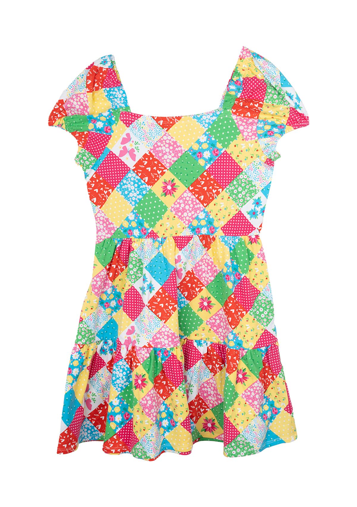 Girls 7-16 Patchwork Dress 