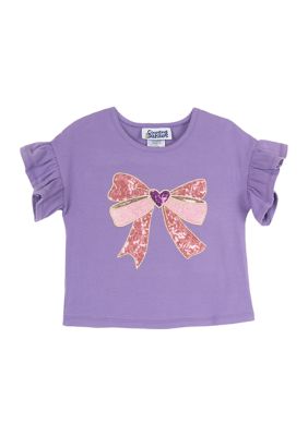 Girls 4-6x Bow Graphic Top