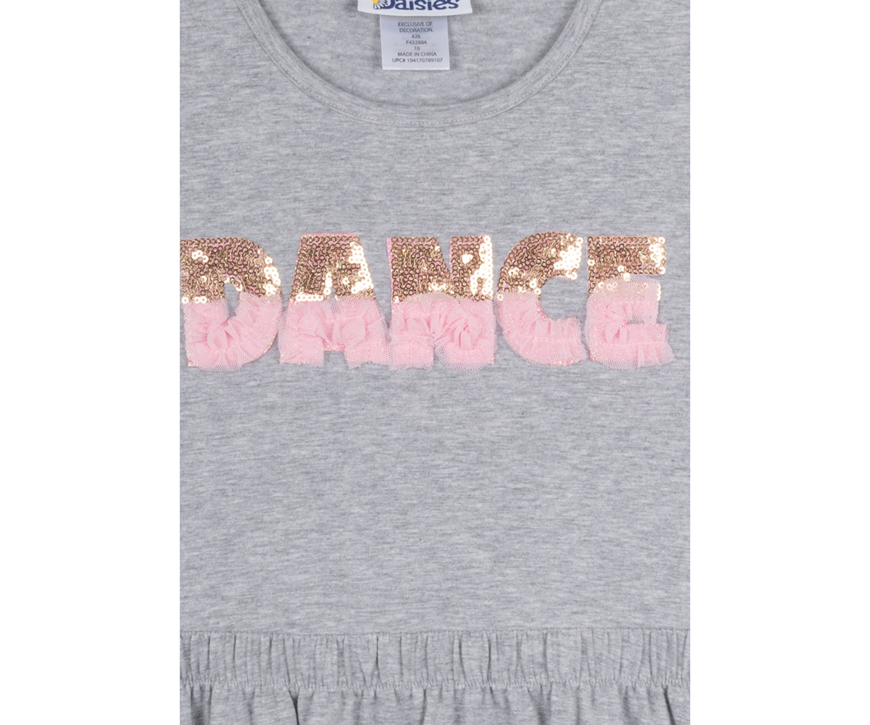 Girls 4-6x Dance Appliqué Dress