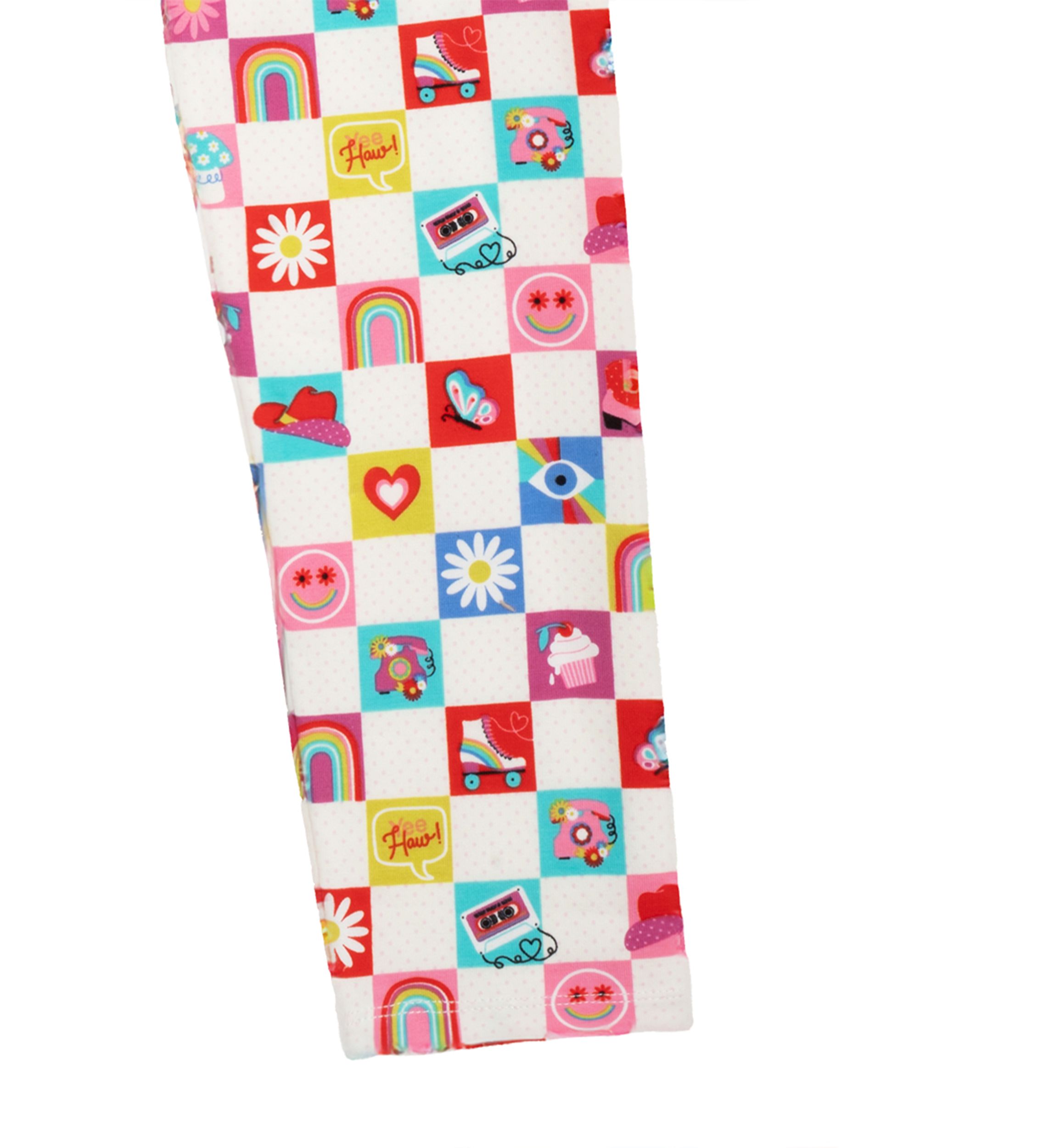 Girls 4-6x Check Icon Leggings