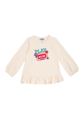 Girls 4-6x Long Sleeve Play Cassette Top