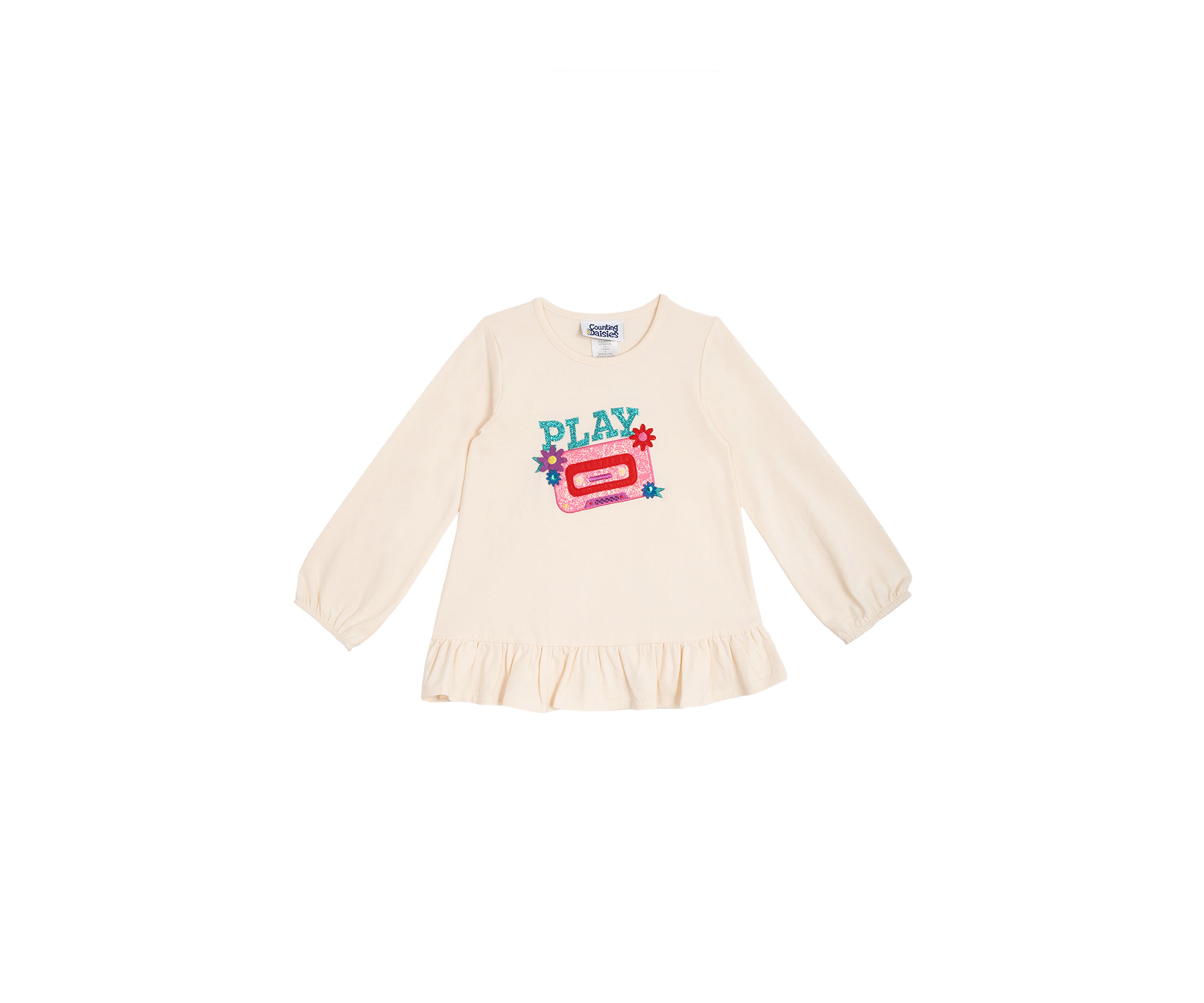 Girls 4-6x Long Sleeve Play Cassette Top