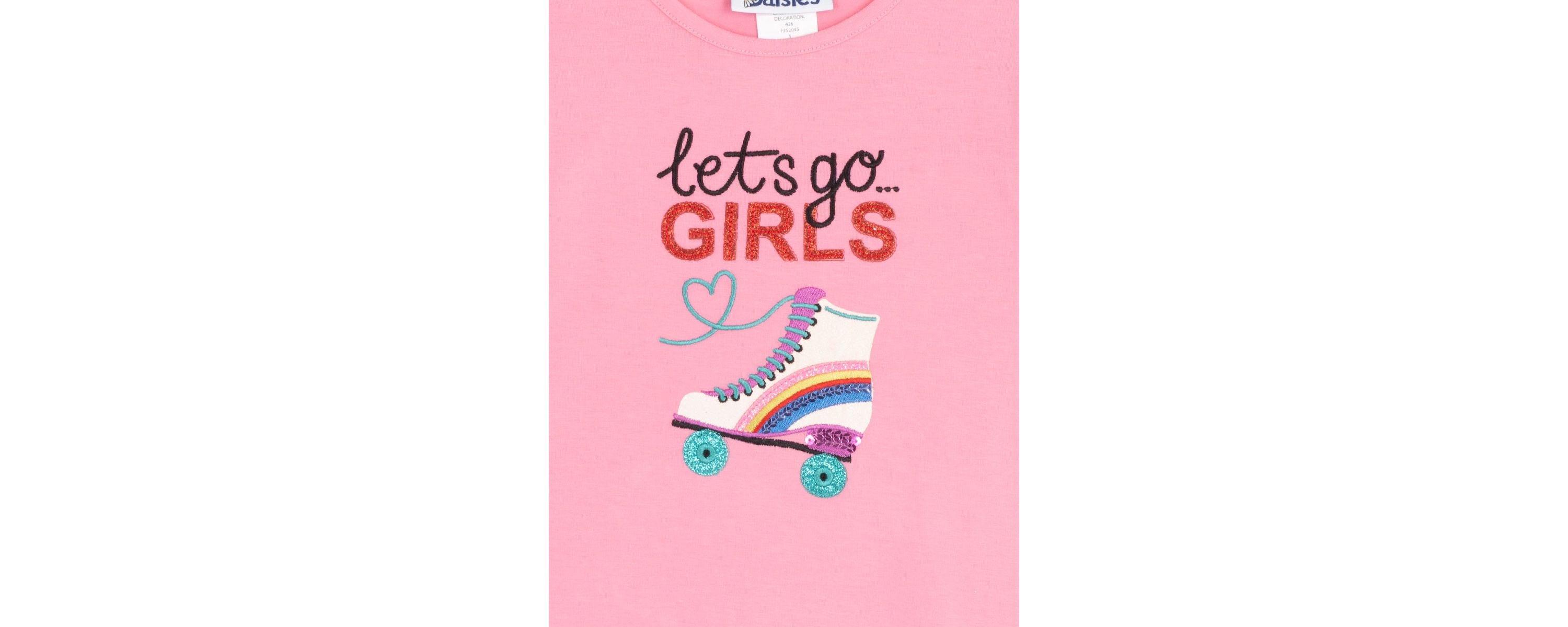 Girls 4-6x Skate Sequin Graphic T-Shirt