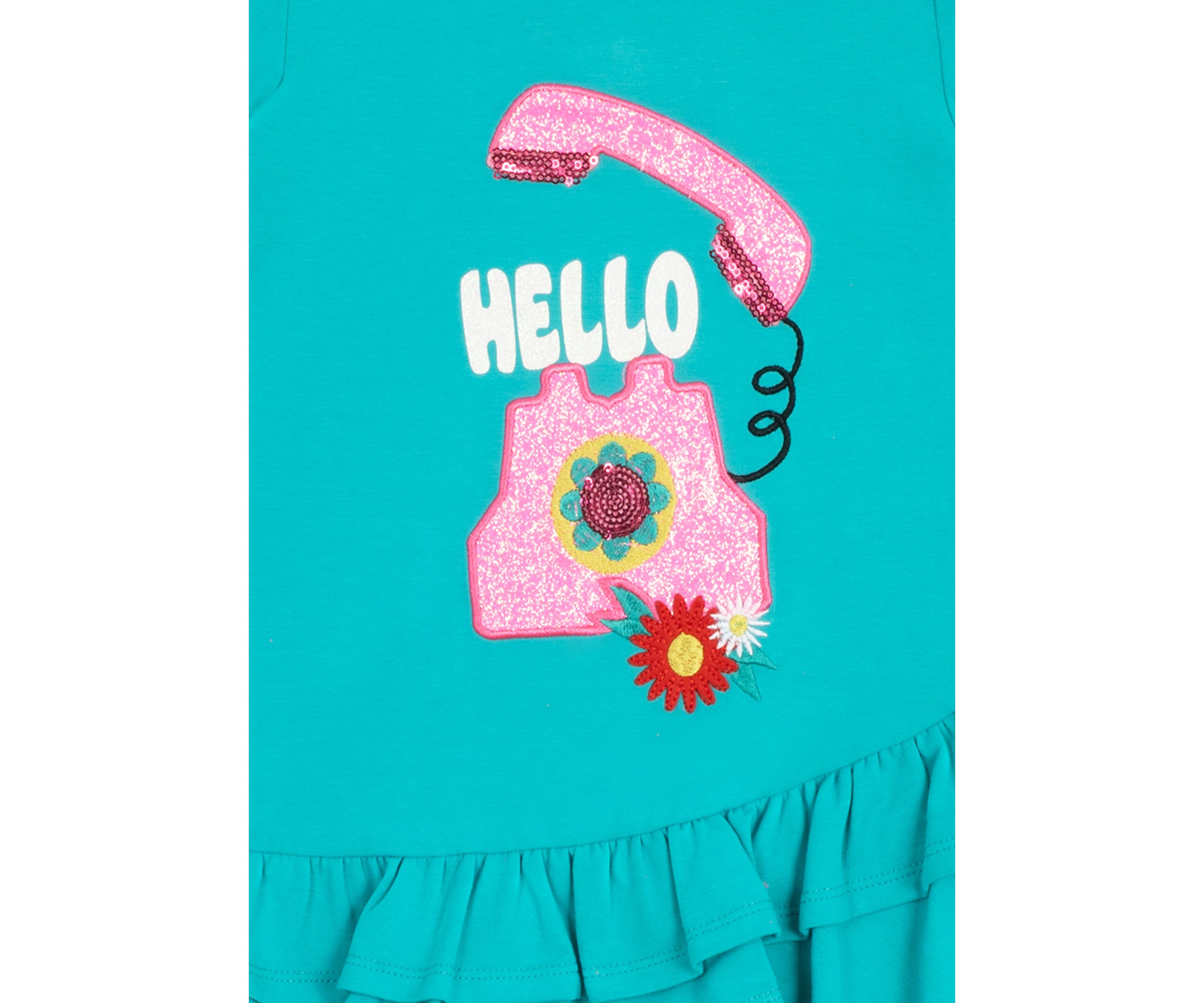 Girls 4-6x Phone Appliqué Top