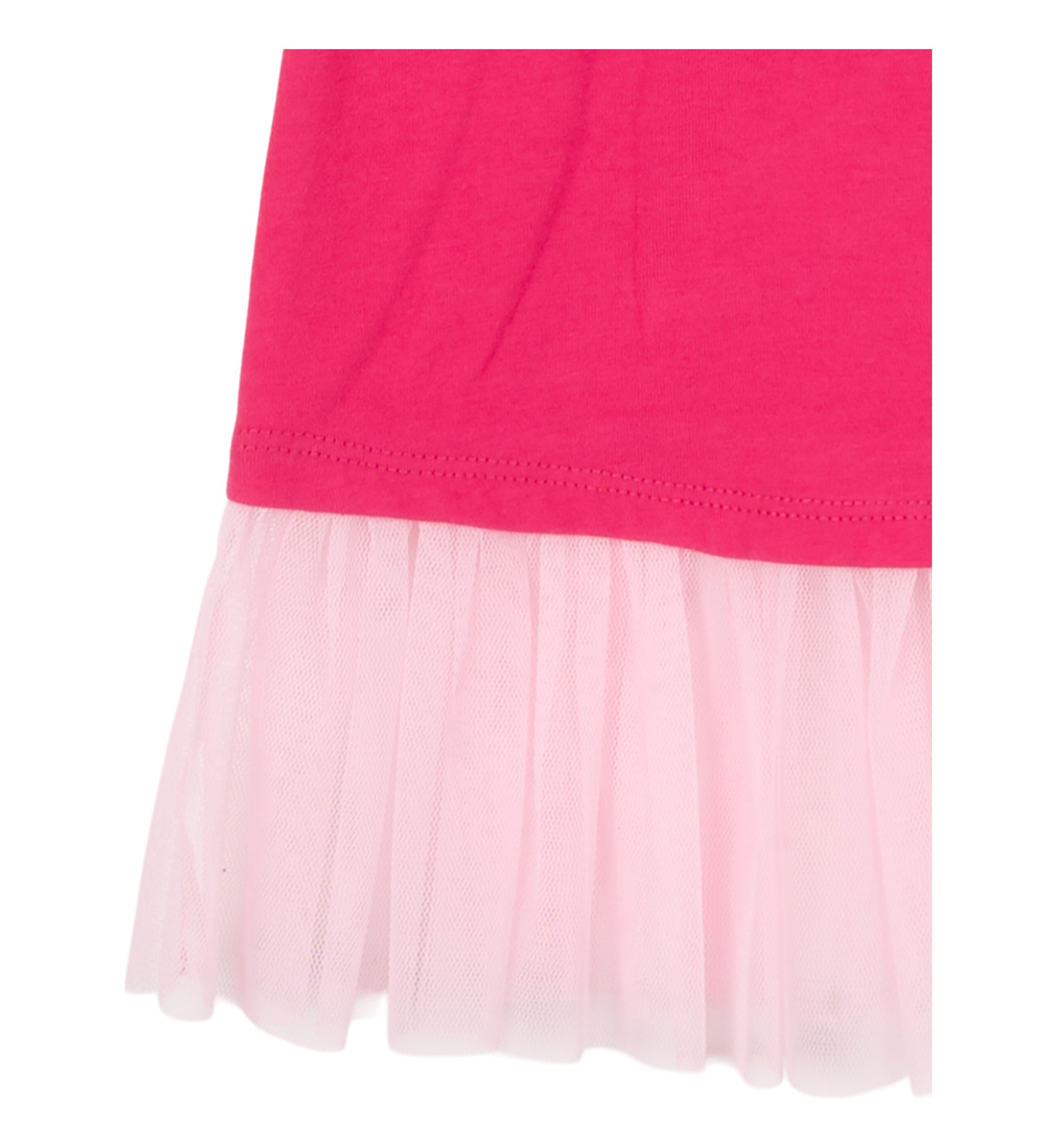 Girls 7-16 Ballerina Graphic Top with Mesh Ruffles