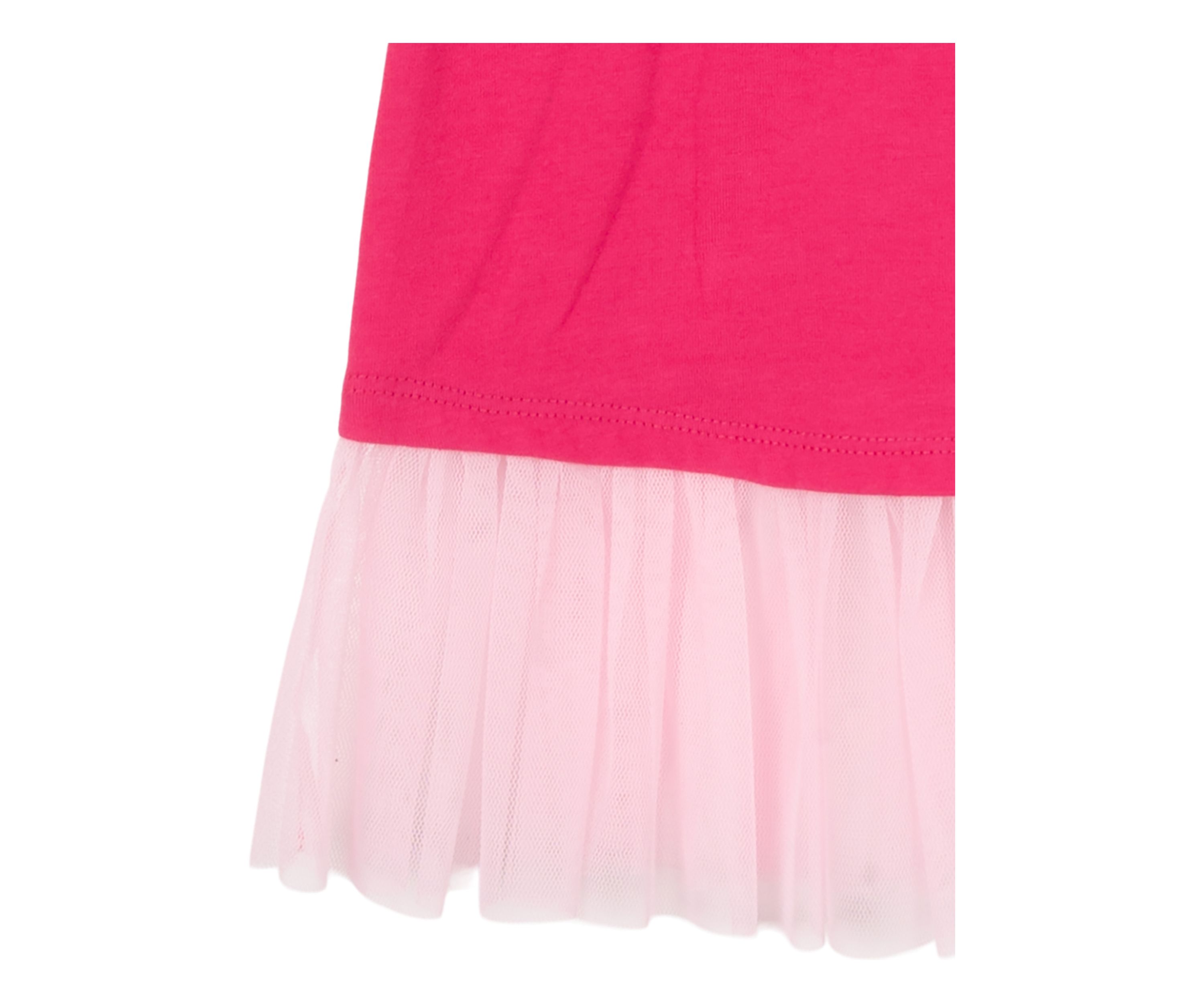 Girls 7-16 Ballerina Graphic Top with Mesh Ruffles