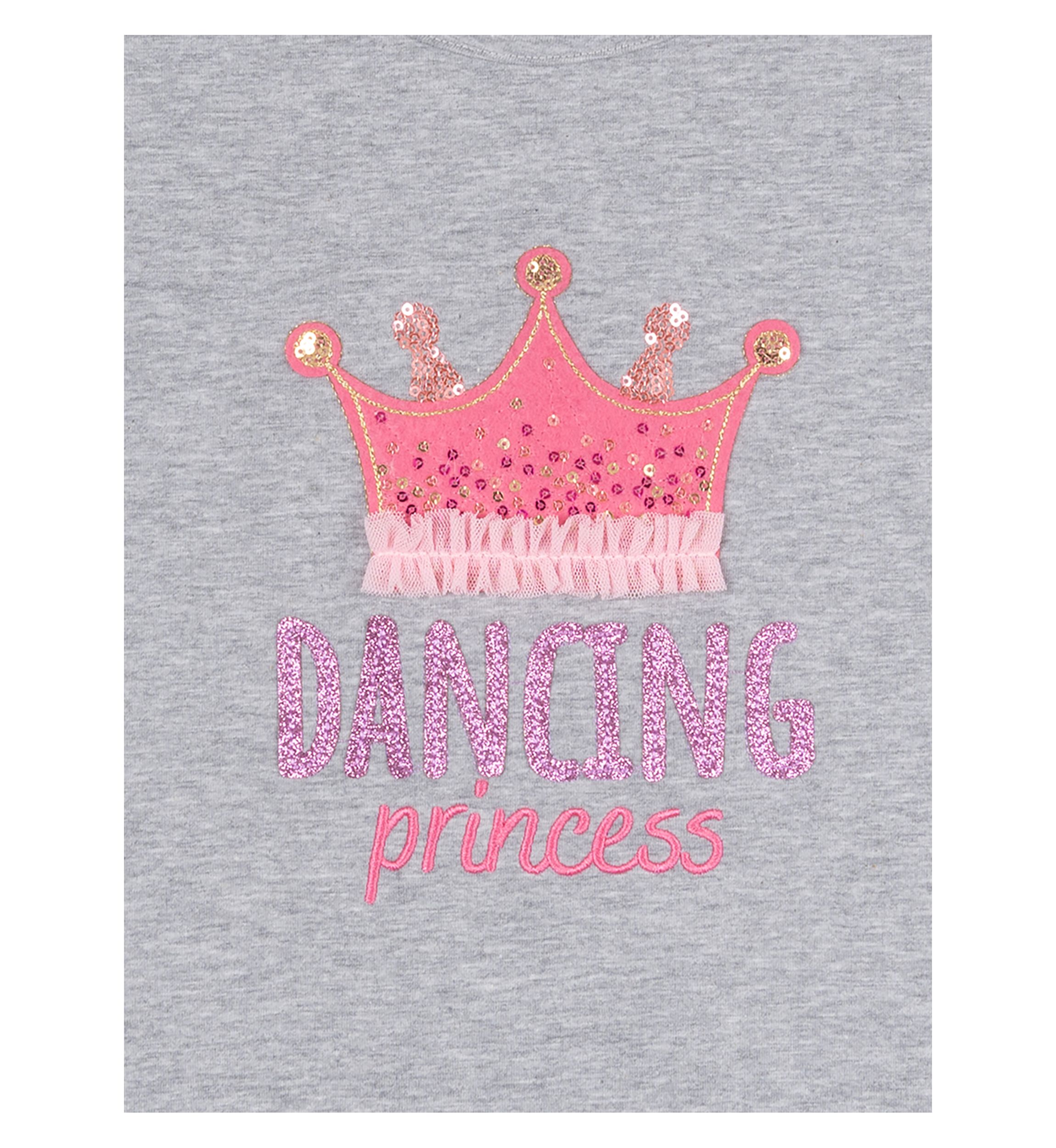 Girls 7-16 Dancing Princess Appliqué Top