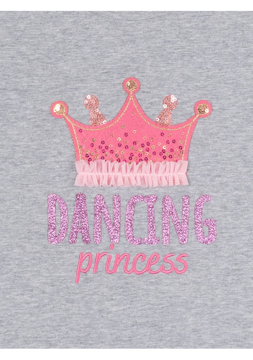 Girls 7-16 Dancing Princess Appliqué Top