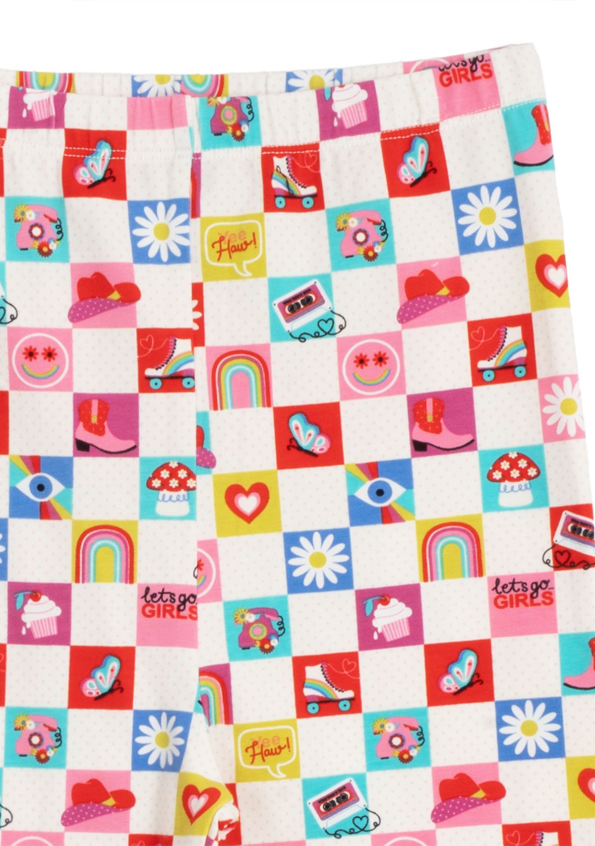 Girls 7-16 Checkered Icon Printed Leggings