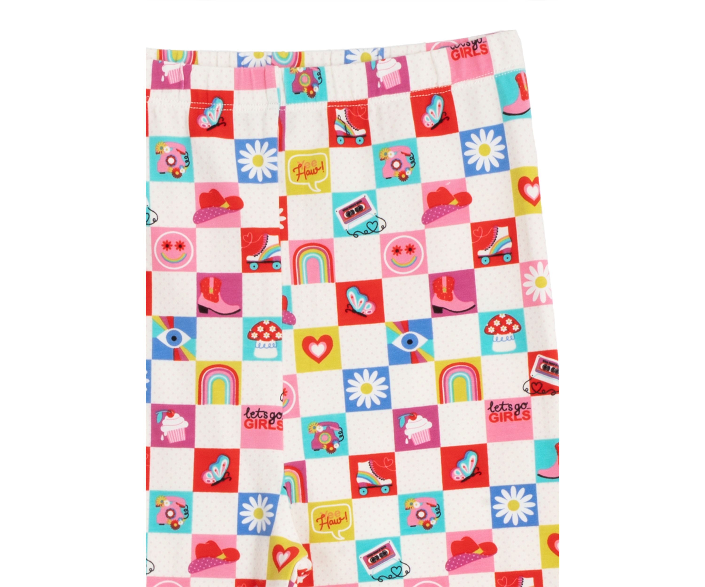 Girls 7-16 Checkered Icon Printed Leggings