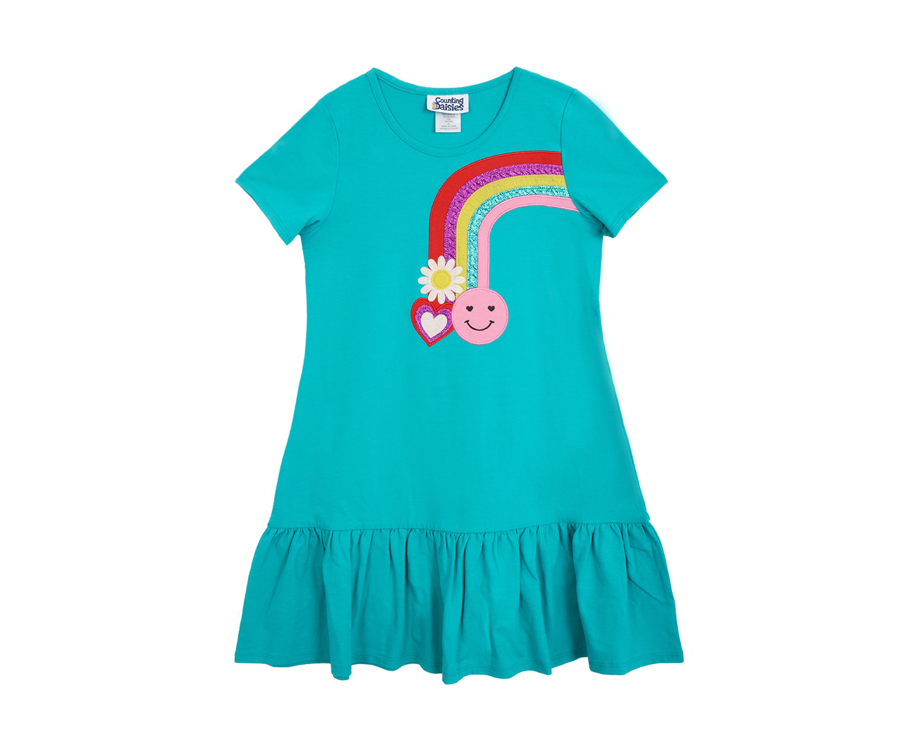 Girls 7-16 Short Sleeve Butterfly Sundress