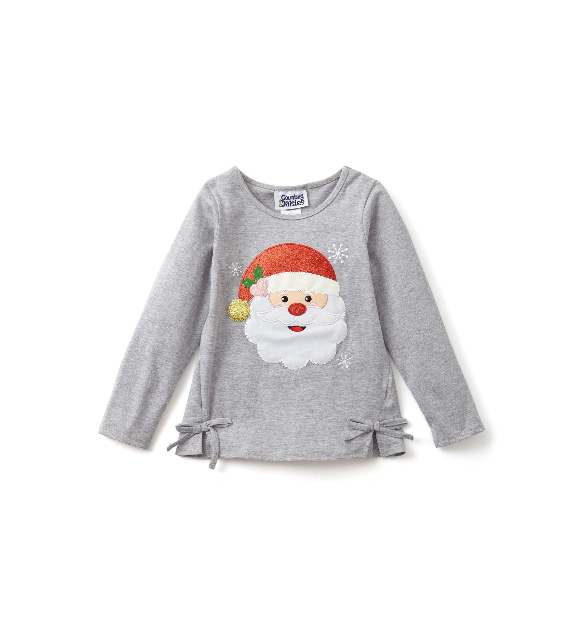 Girls 4-6x Santa Top
