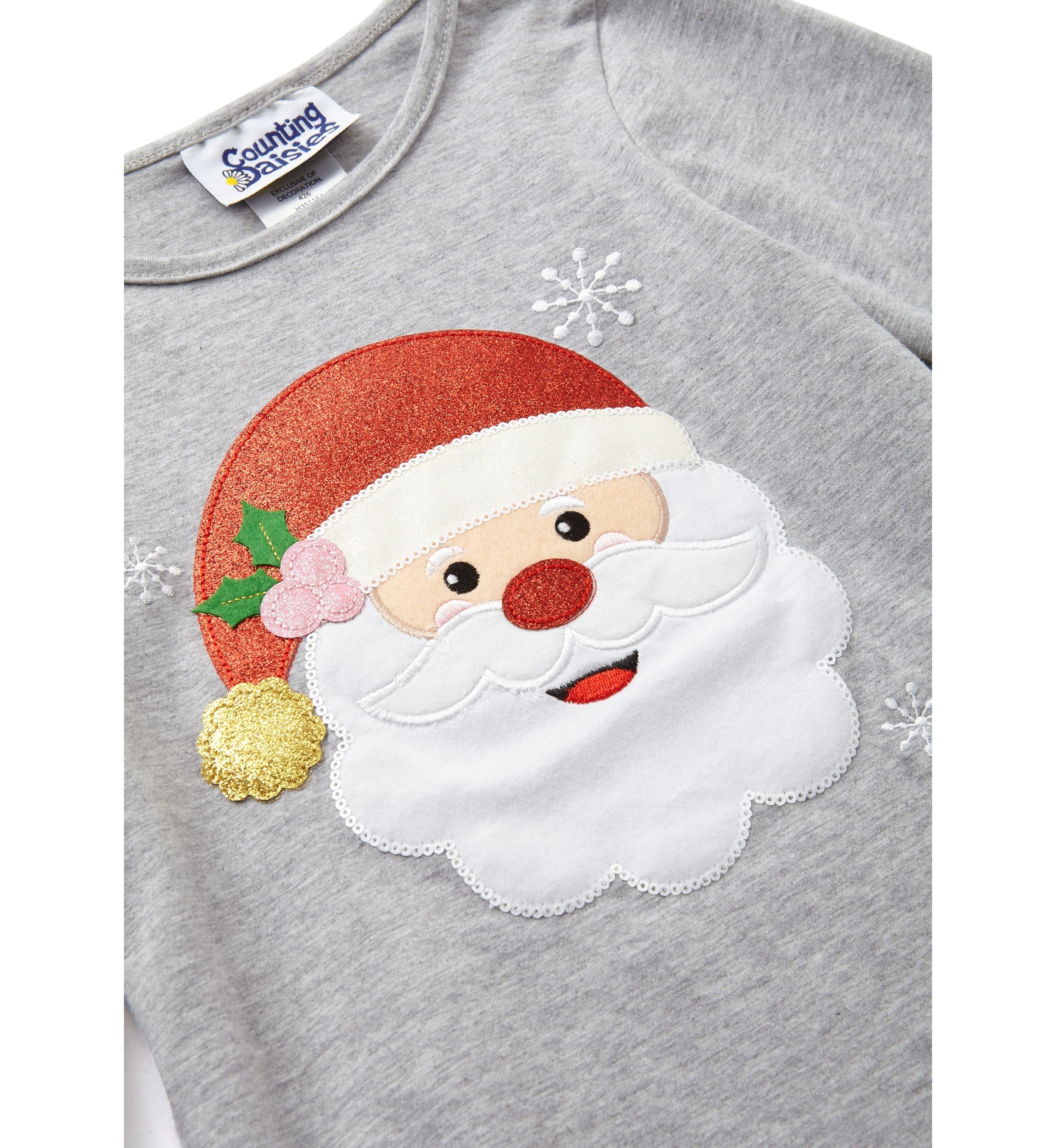 Girls 4-6x Santa Top