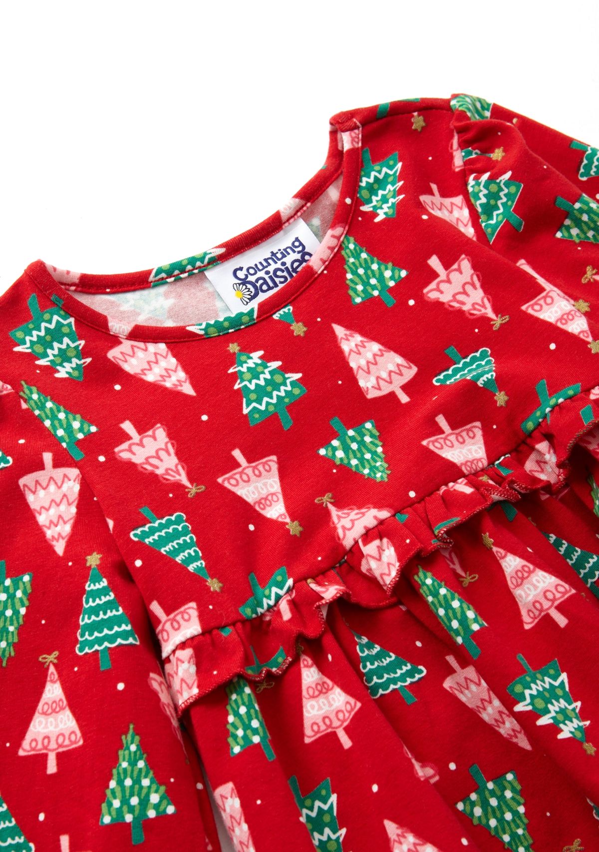 Girls 4-6x Tree Print Top