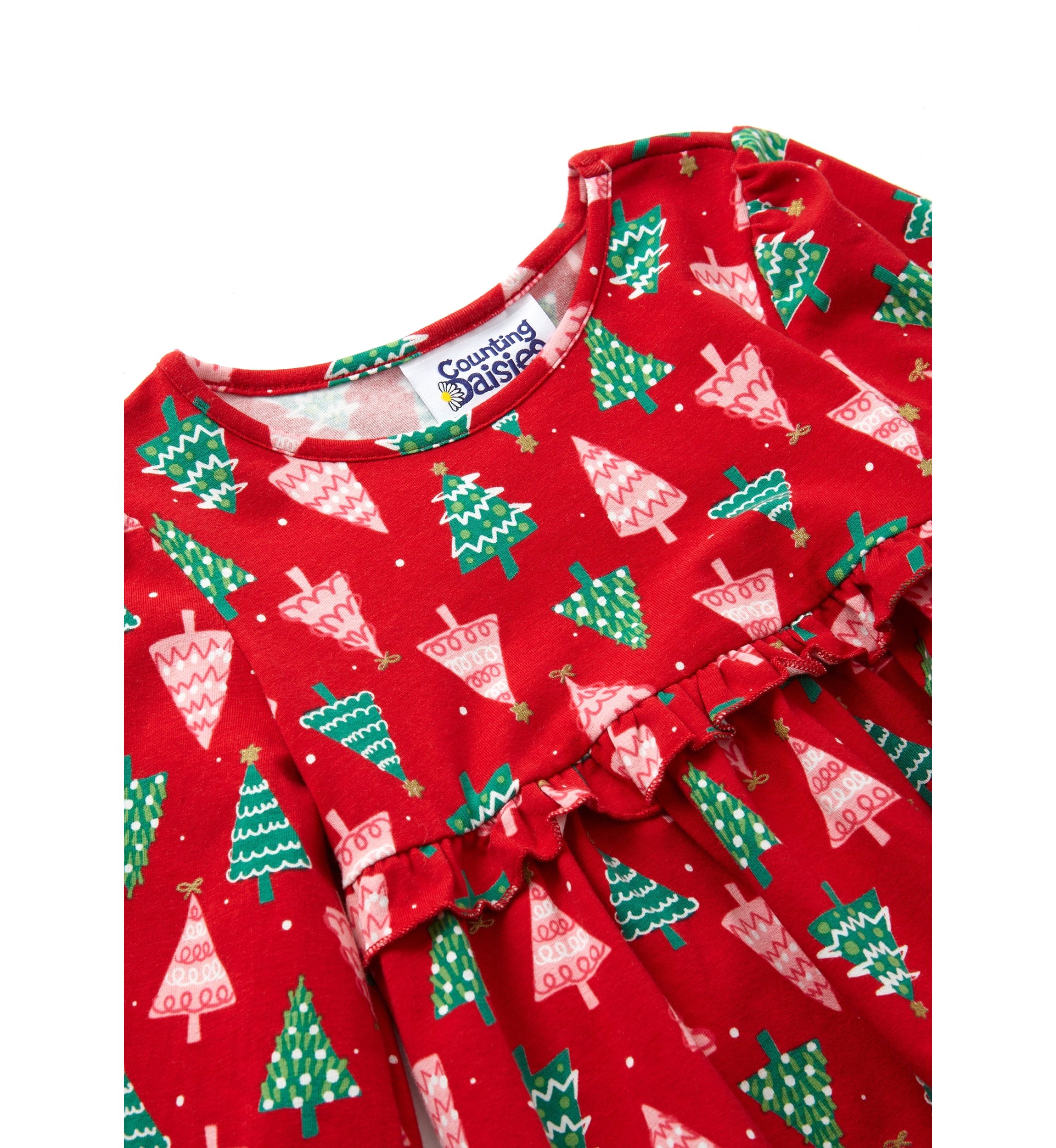Girls 4-6x Tree Print Top