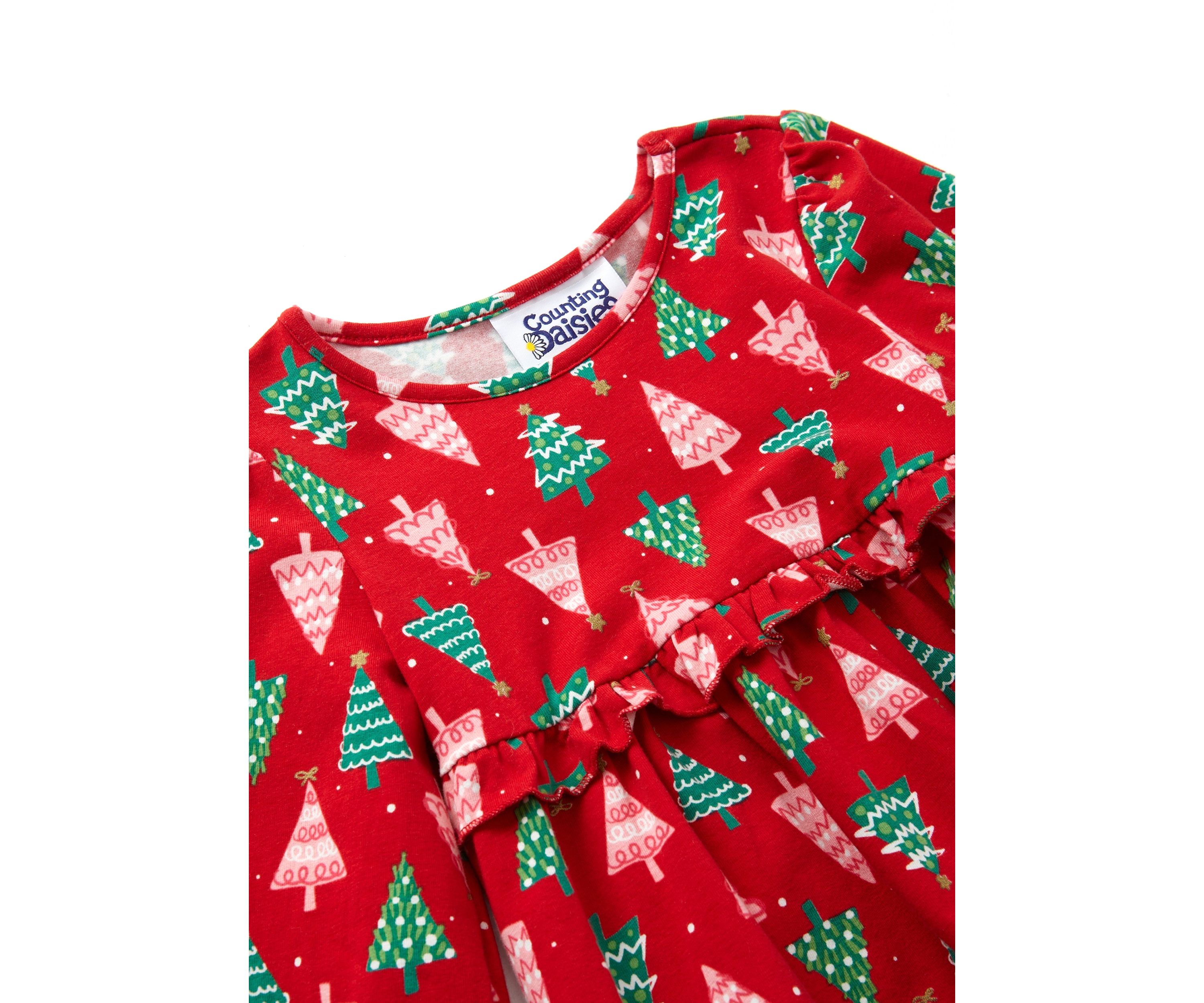 Girls 4-6x Tree Print Top
