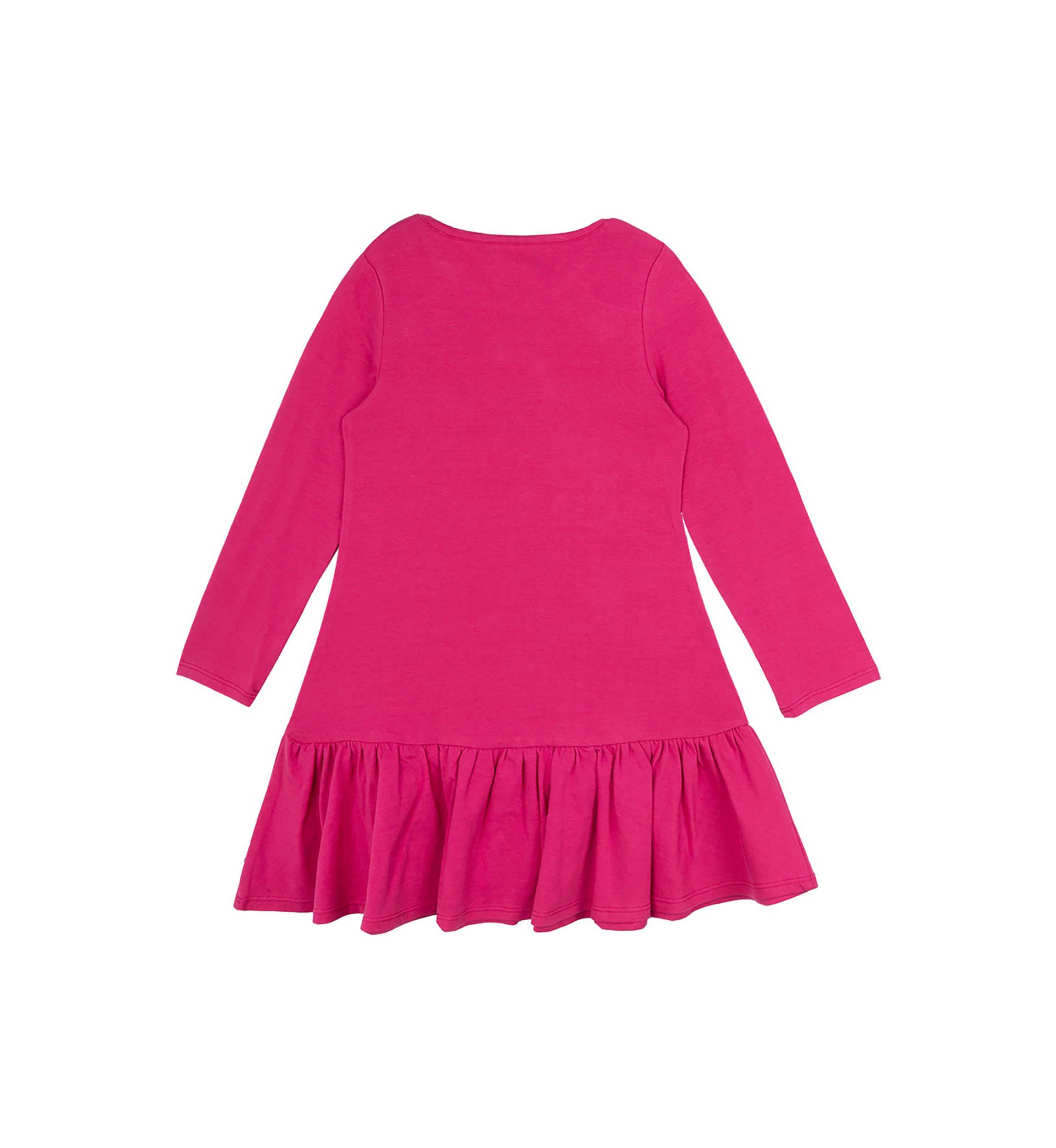 Girls 4-6x Long Sleeve Rainbow Appliqué Dress
