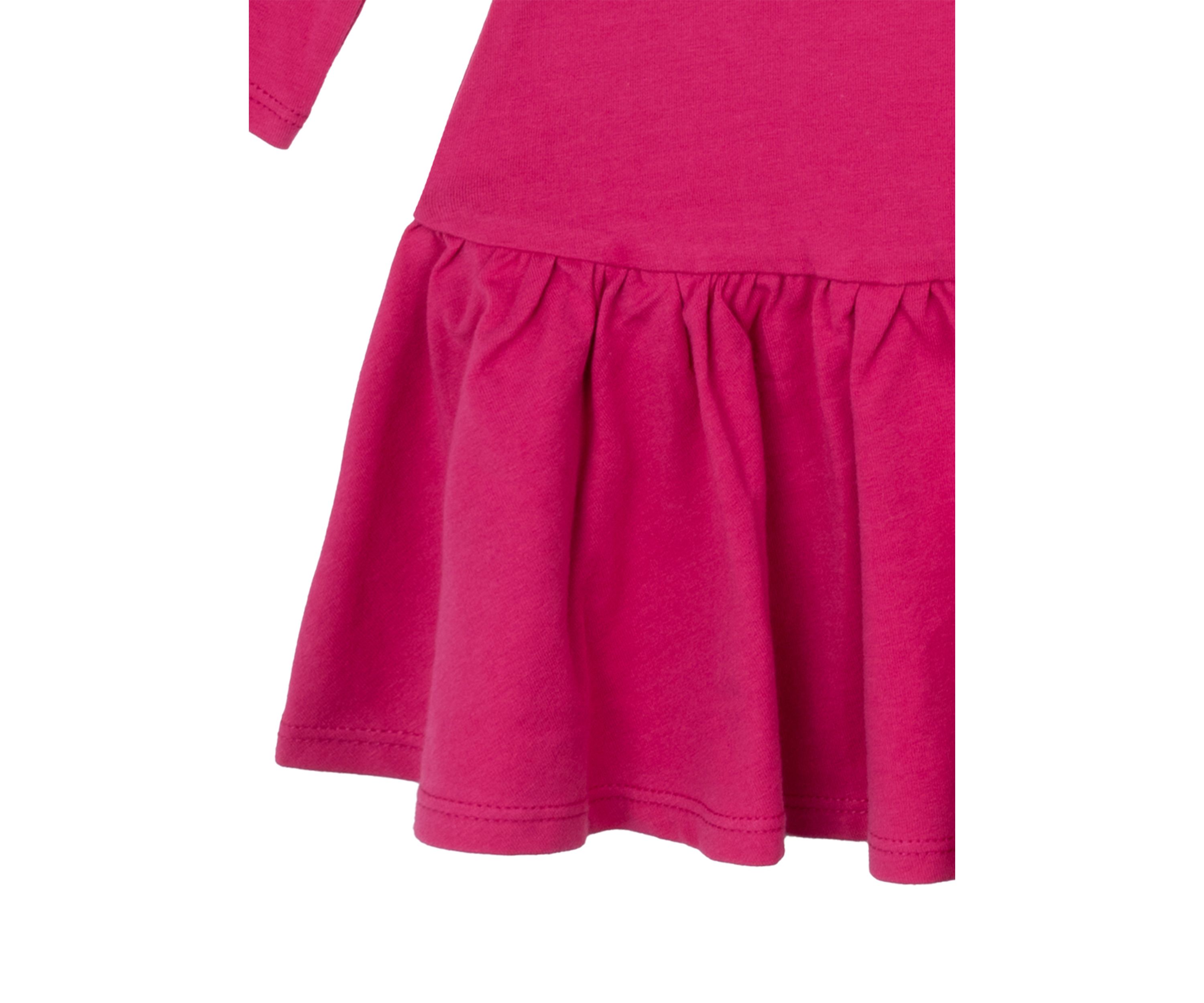Girls 4-6x Long Sleeve Rainbow Appliqué Dress