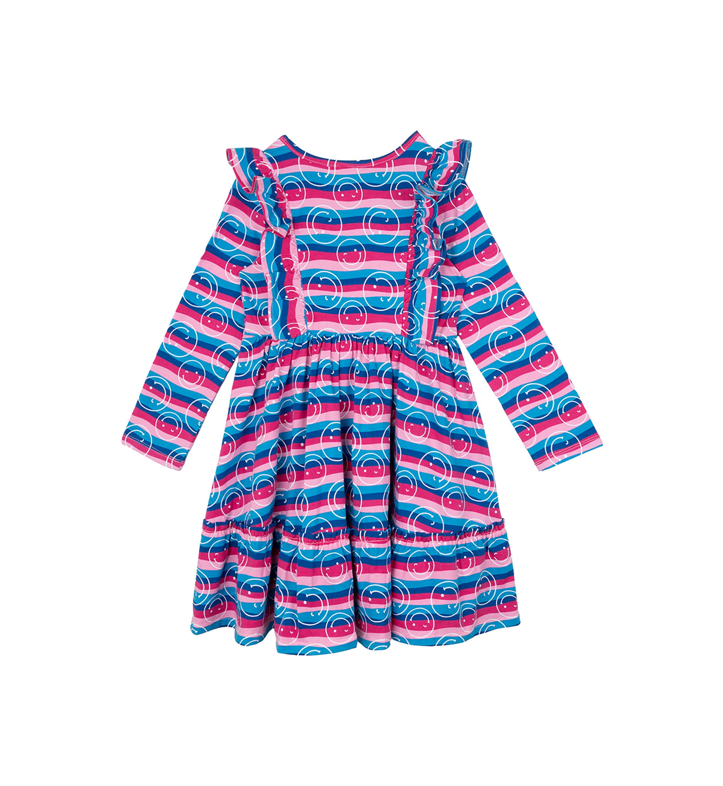 Girls 4-6x Stripe Smile Dress