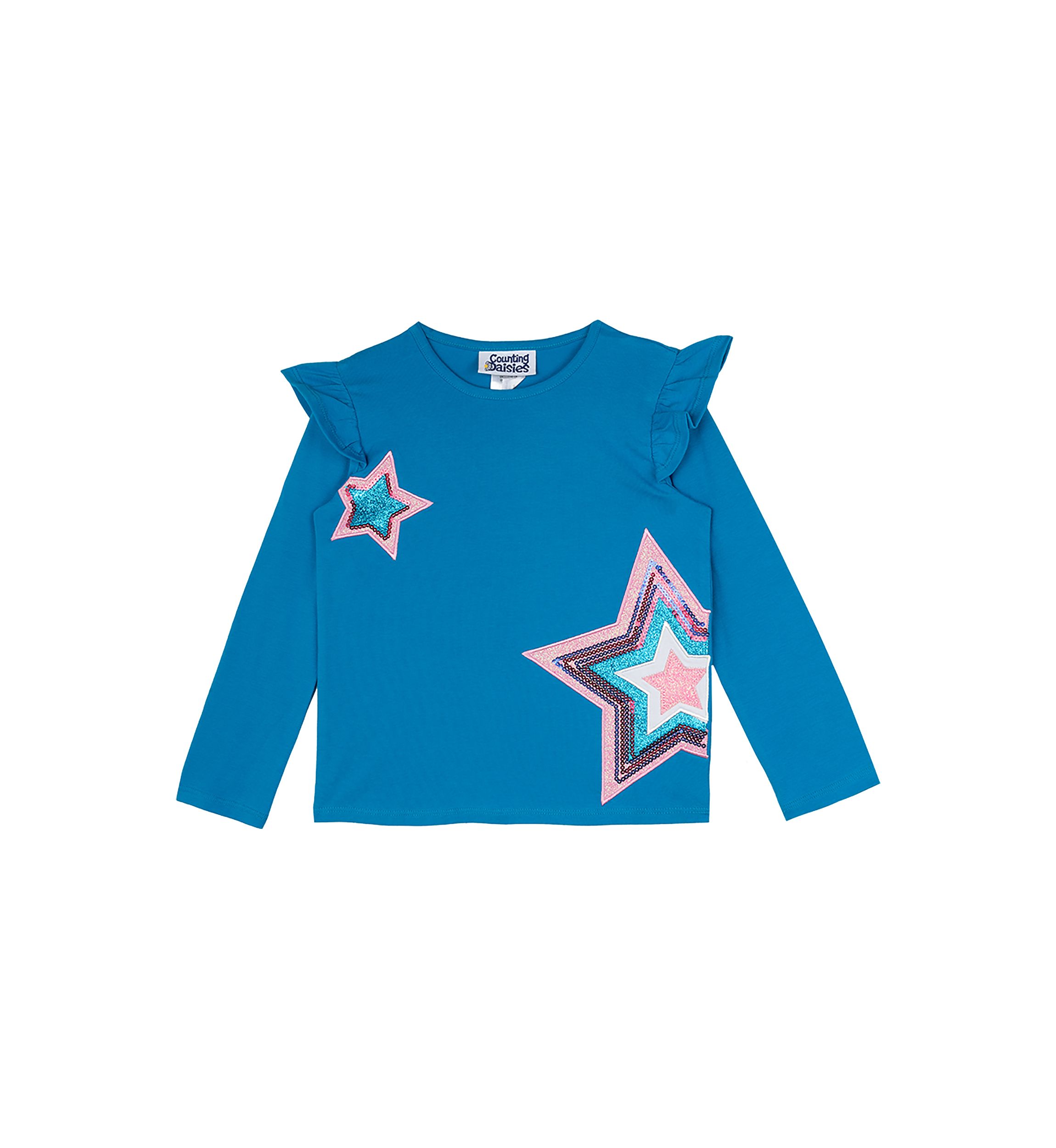 Girls 4-6x Star Appliqué Top