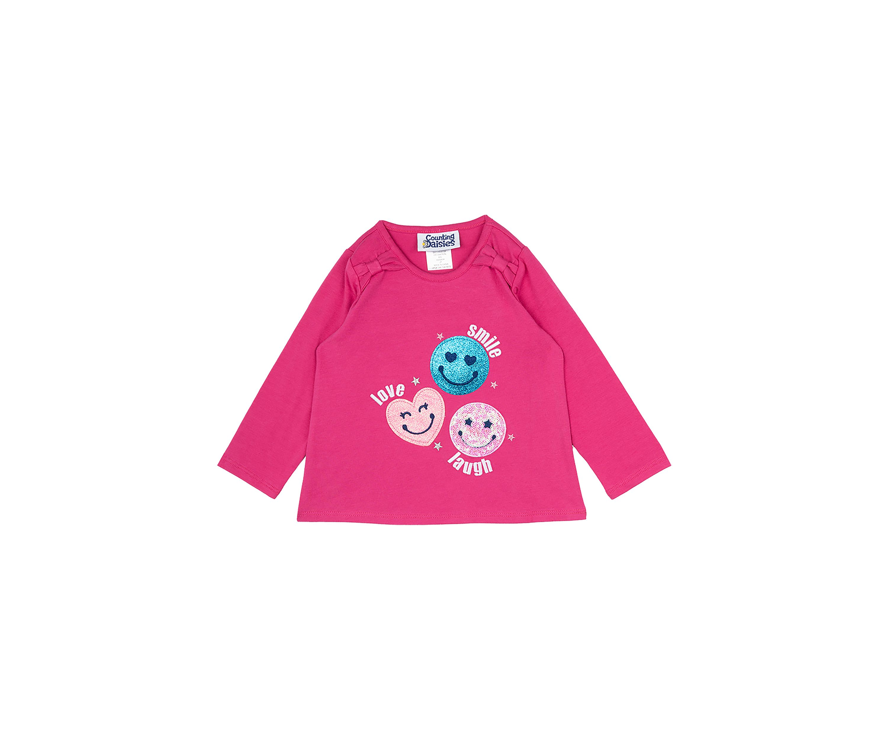 Girls 4-6x All Smiles Appliqué Top