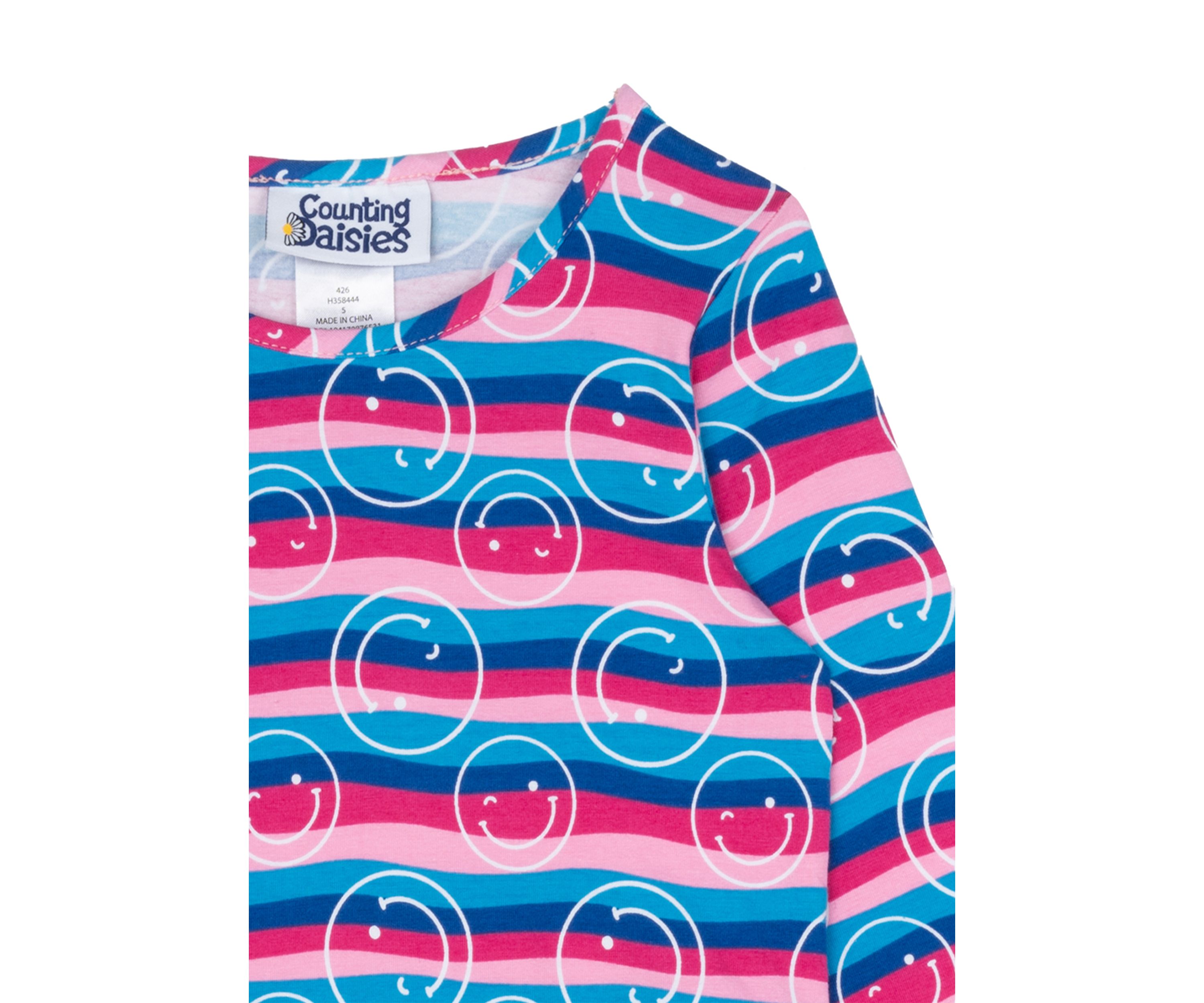 Girls 4-6x Stripe Smile T-Shirt