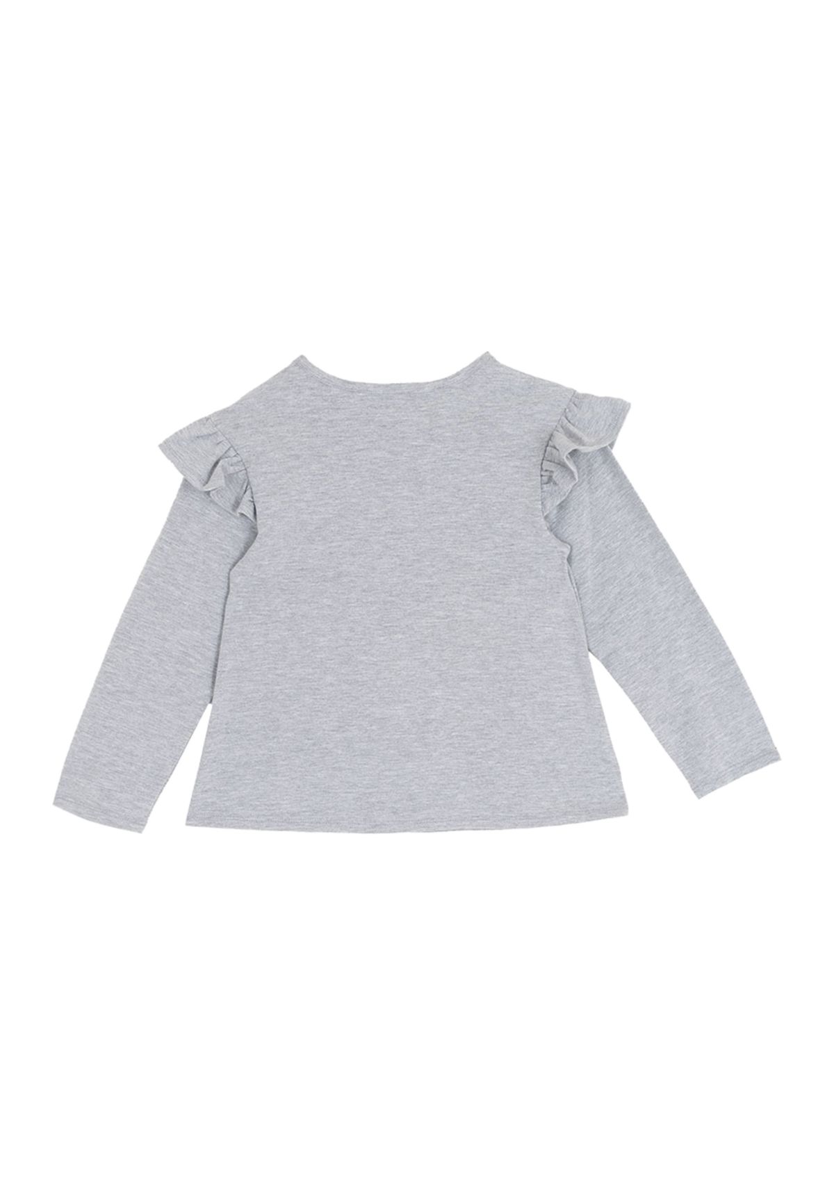 Girls 4-6x Long Sleeve Santa Graphic T-Shirt 