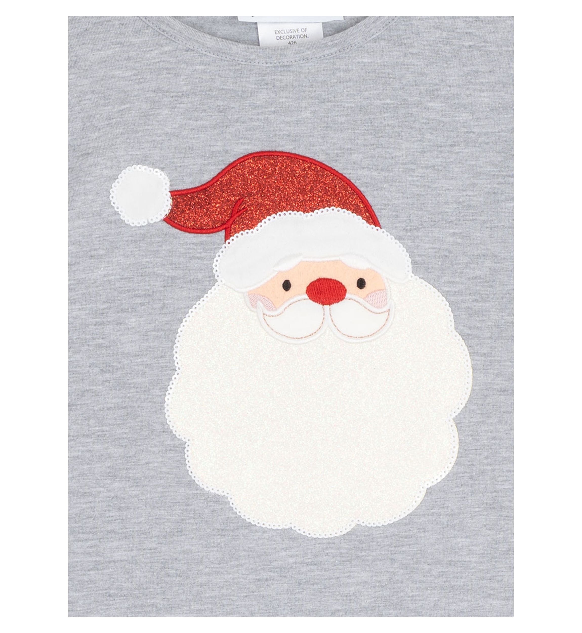Girls 4-6x Long Sleeve Santa Graphic T-Shirt 