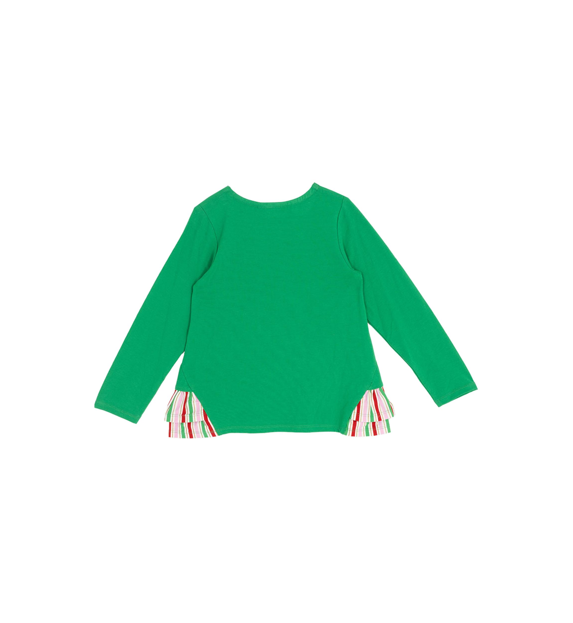 Girls 4-6x Long Sleeve Snowman Joy Graphic T-Shirt with Side Ruffle