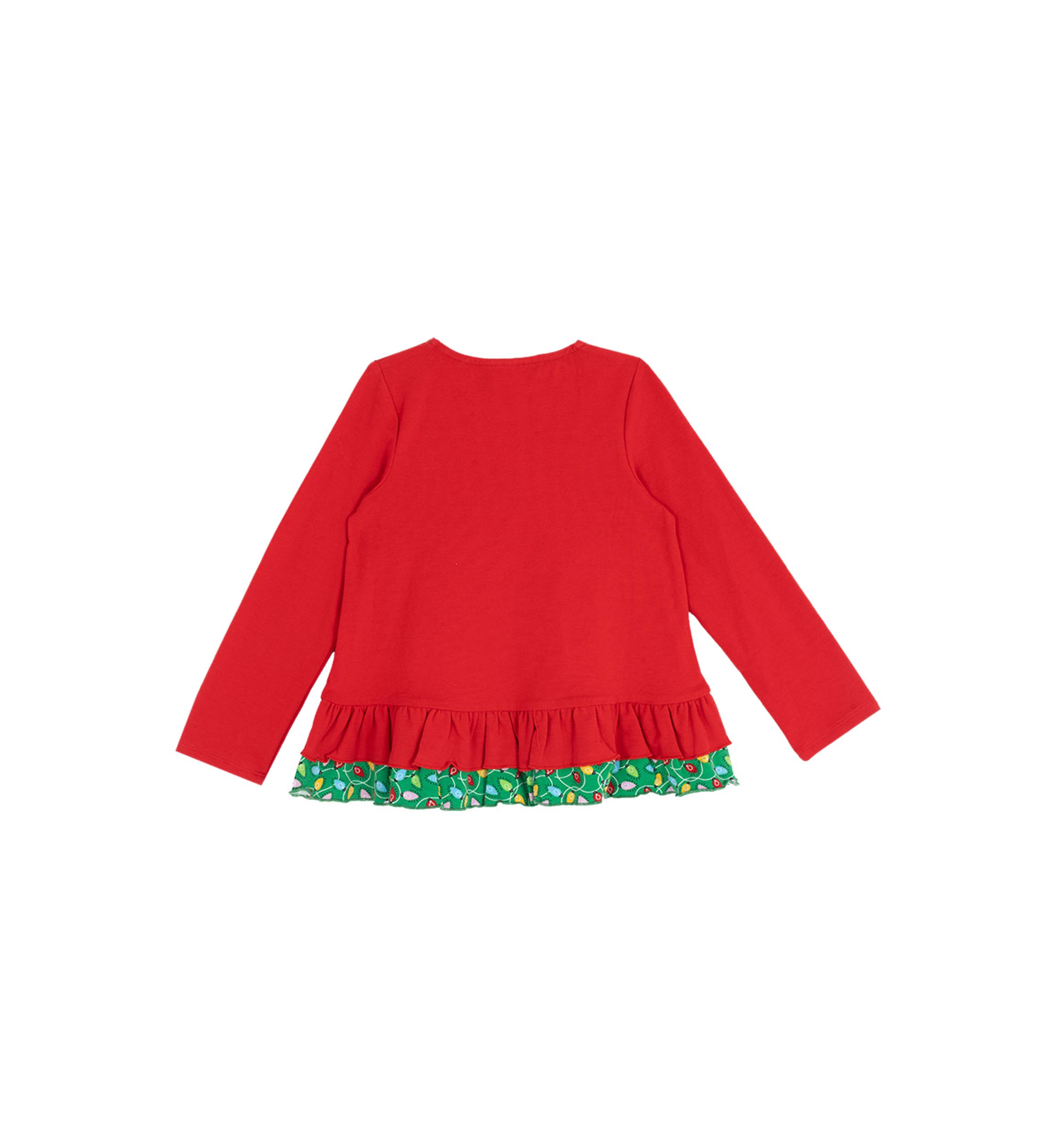 Girls 7-16 Tree Ruffle Hem Top 