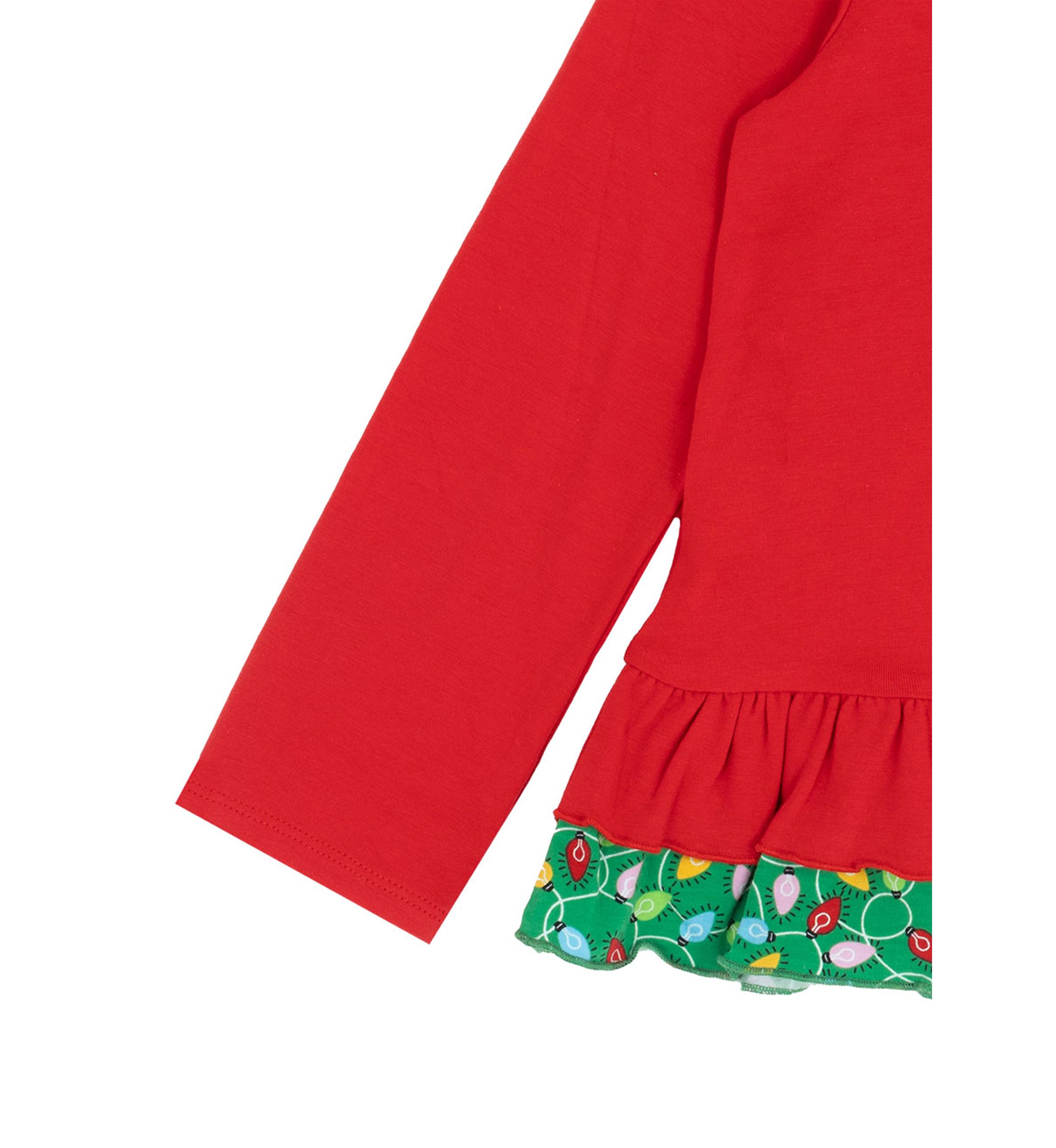 Girls 7-16 Tree Ruffle Hem Top 