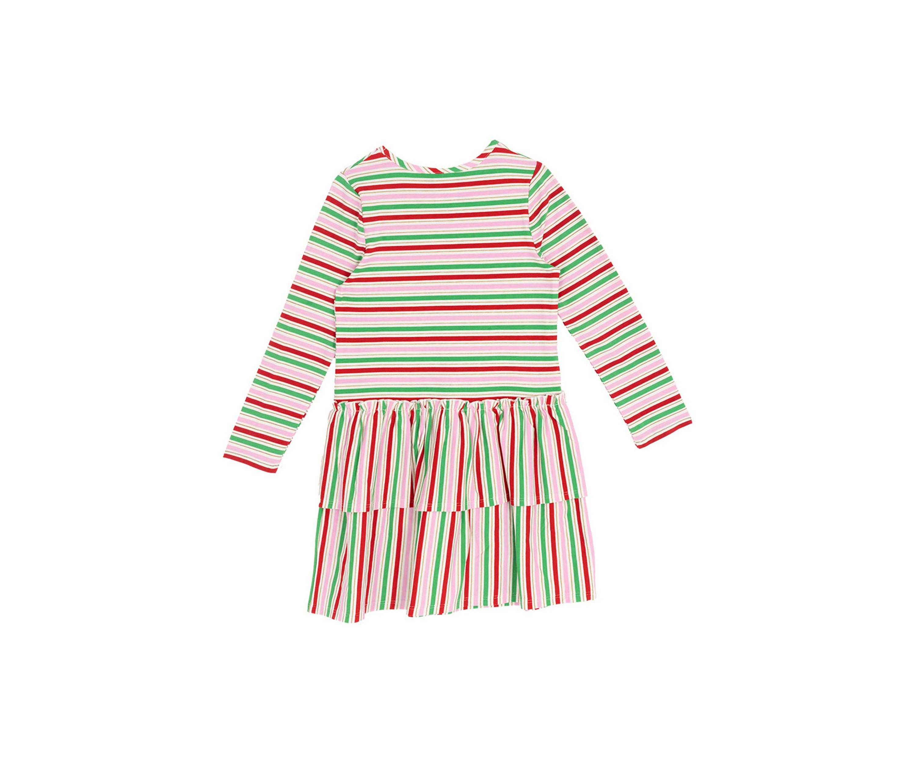 Girls 4-6x Long Sleeve Stripe Dress 