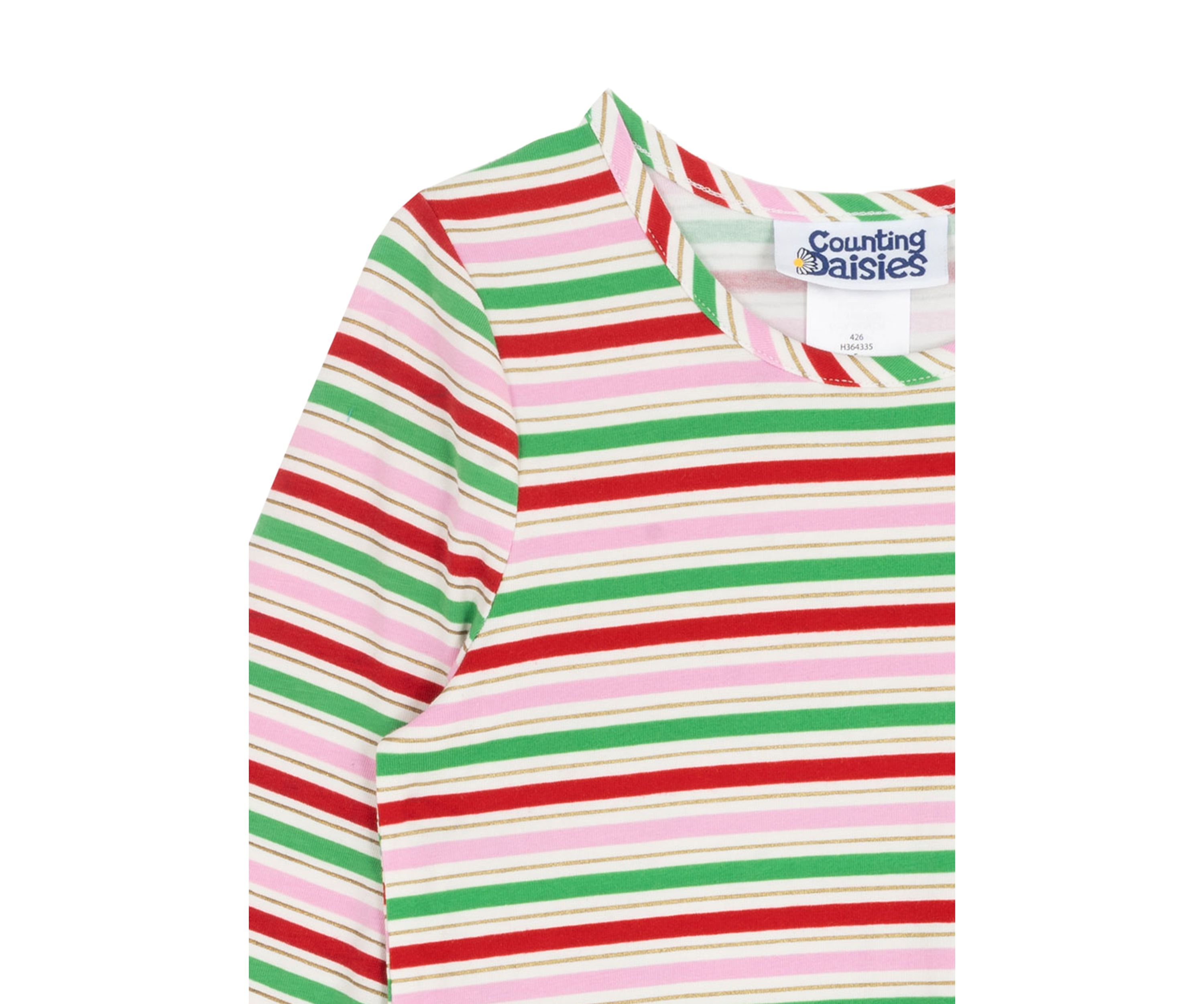 Girls 4-6x Long Sleeve Stripe Dress 
