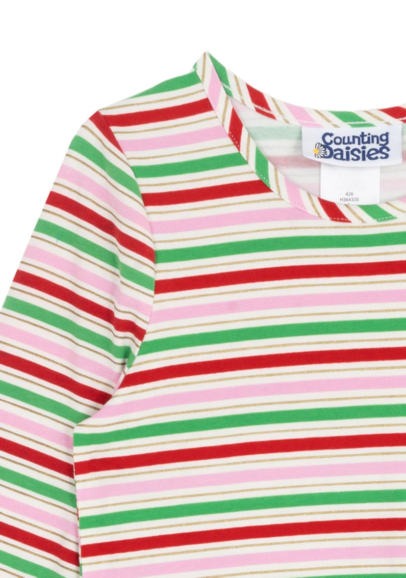 Girls 4-6x Long Sleeve Stripe Dress 
