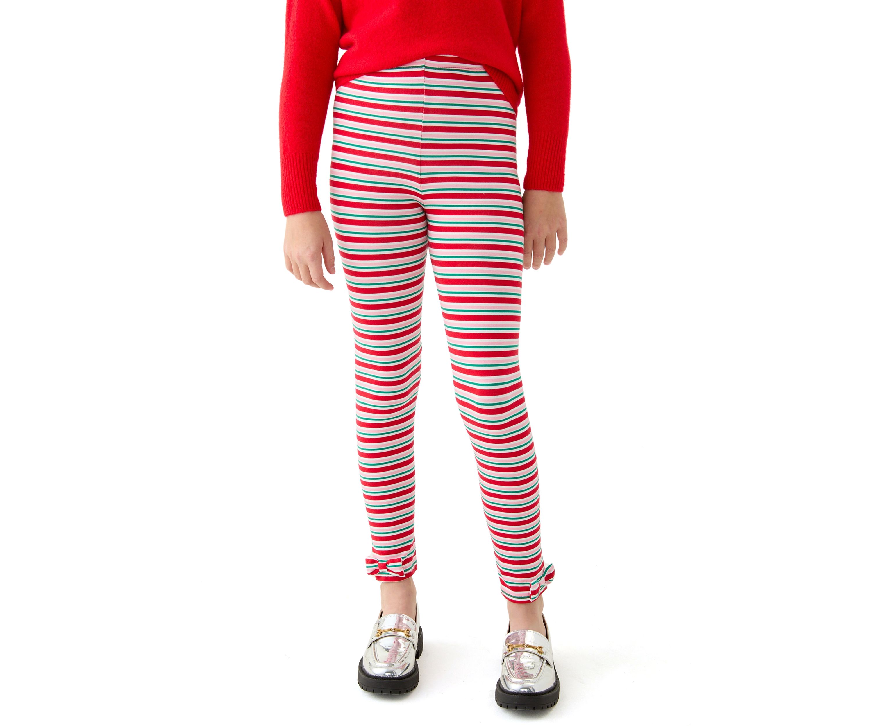 Girls 7-16 Striped Leggings