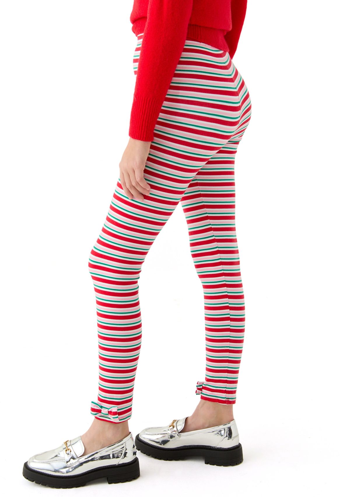 Girls 7-16 Striped Leggings