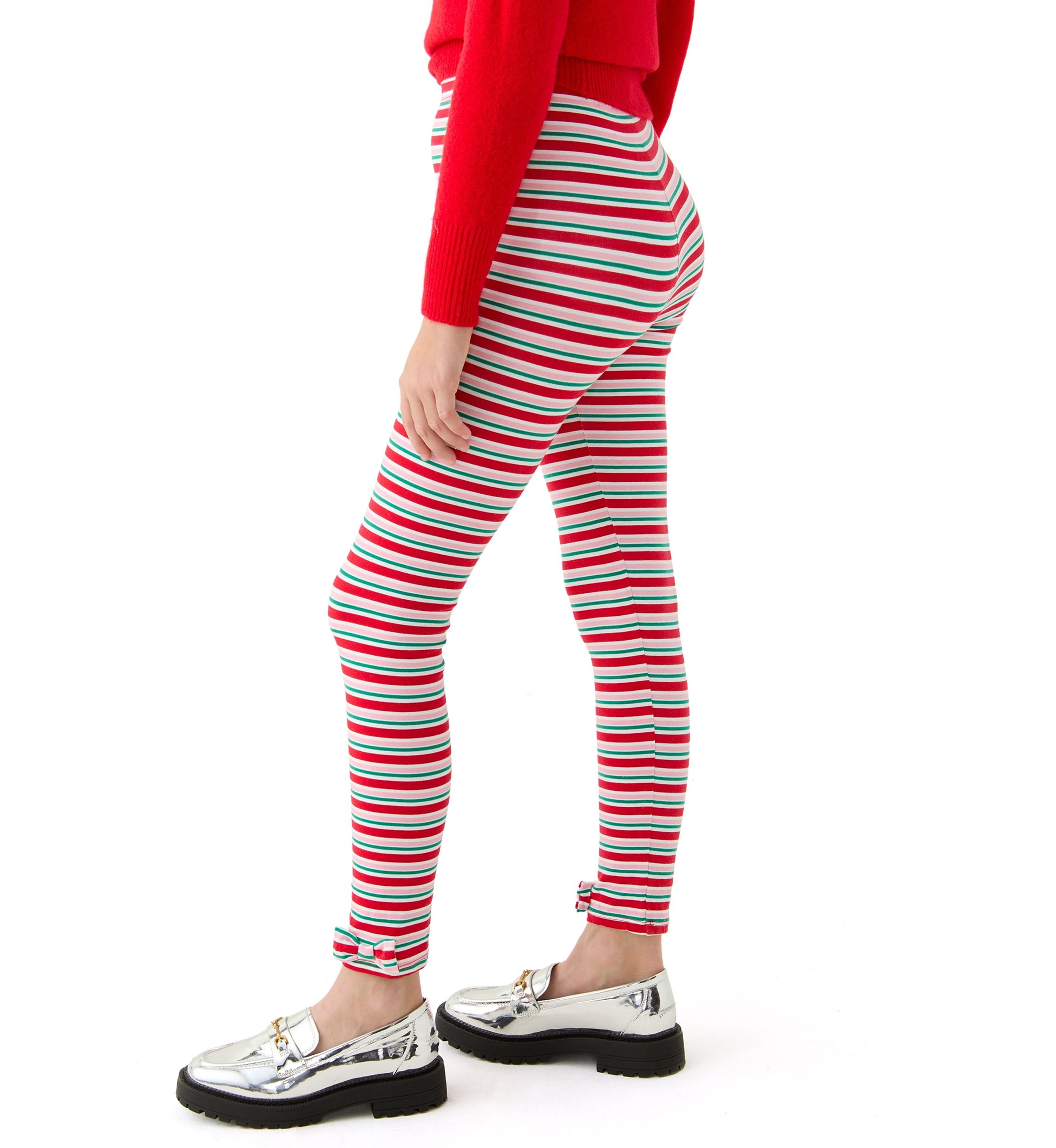 Girls 7-16 Striped Leggings